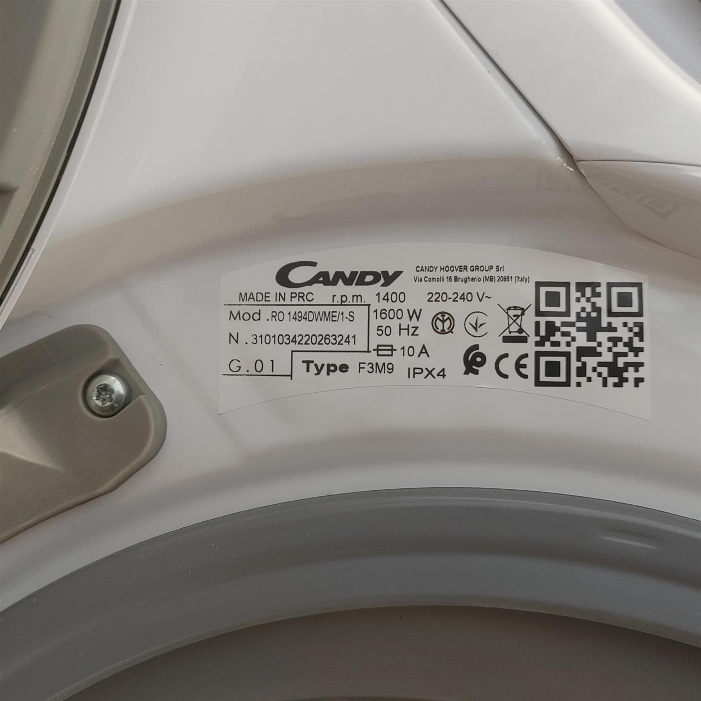 Lavatrice Candy RapidÓ RO 1494DWME-S Carica frontale 9 kg 1400 giri Bianco