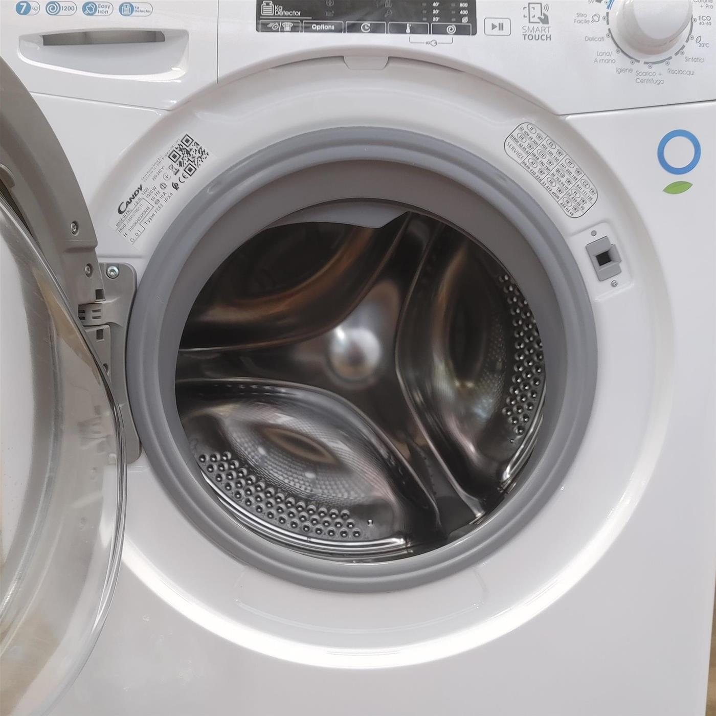 Candy Smart CSS4127TRE/1-11 lavatrice Caricamento frontale 7 kg 1200 Giri/min D Bianco