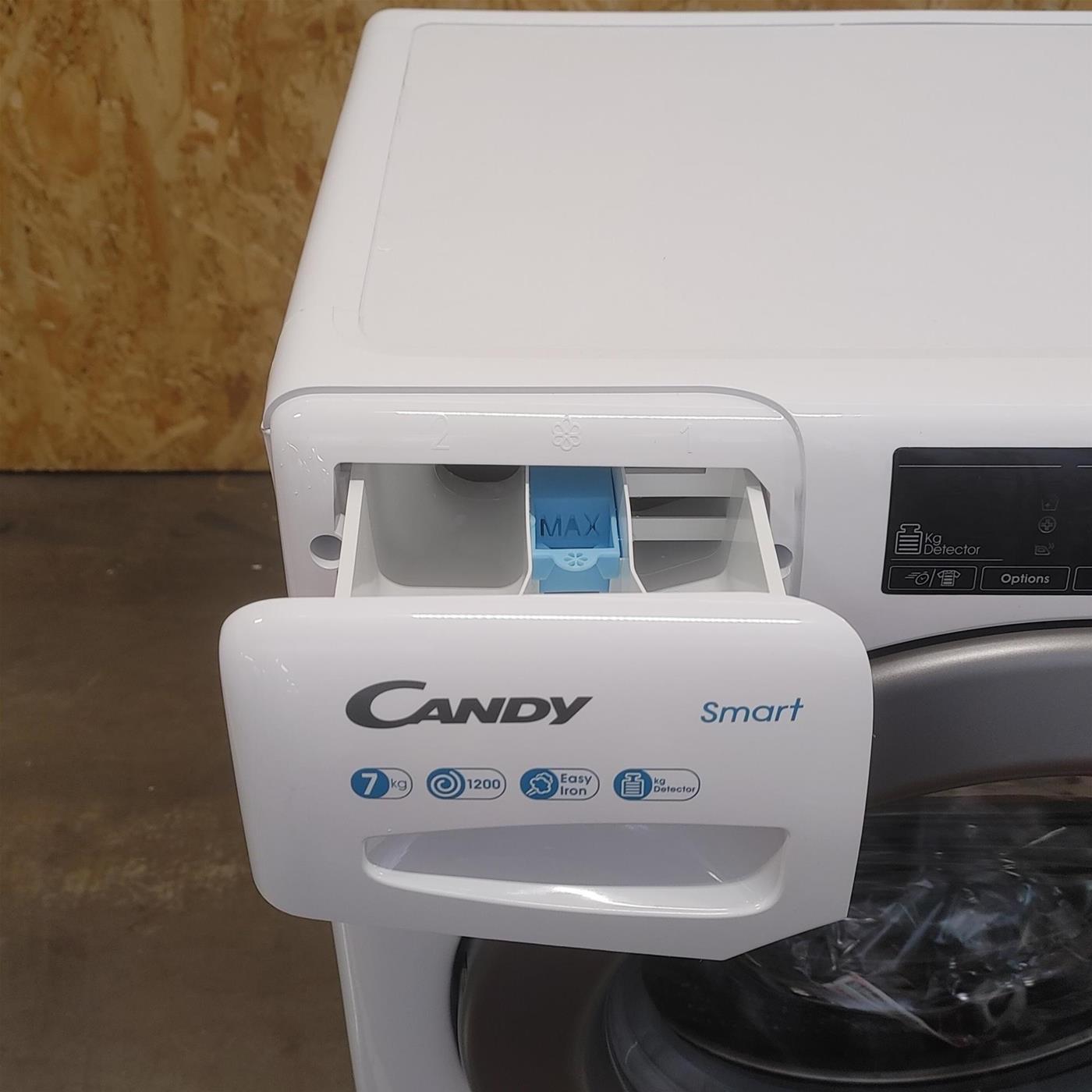 Candy Smart CSS4127TRE/1-11 lavatrice Caricamento frontale 7 kg 1200 Giri/min D Bianco