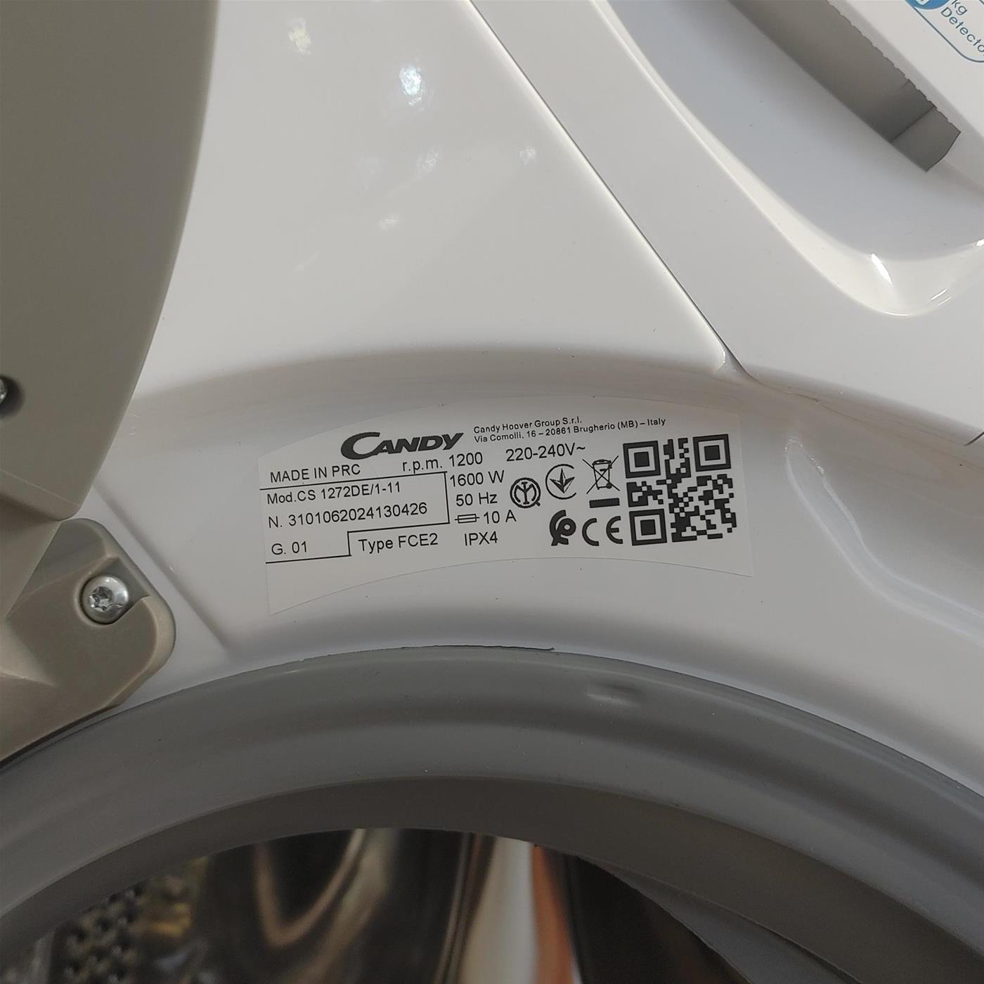 Candy CS1272DE/1-11 lavatrice Caricamento frontale 7 kg 1200 Giri/min Bianco