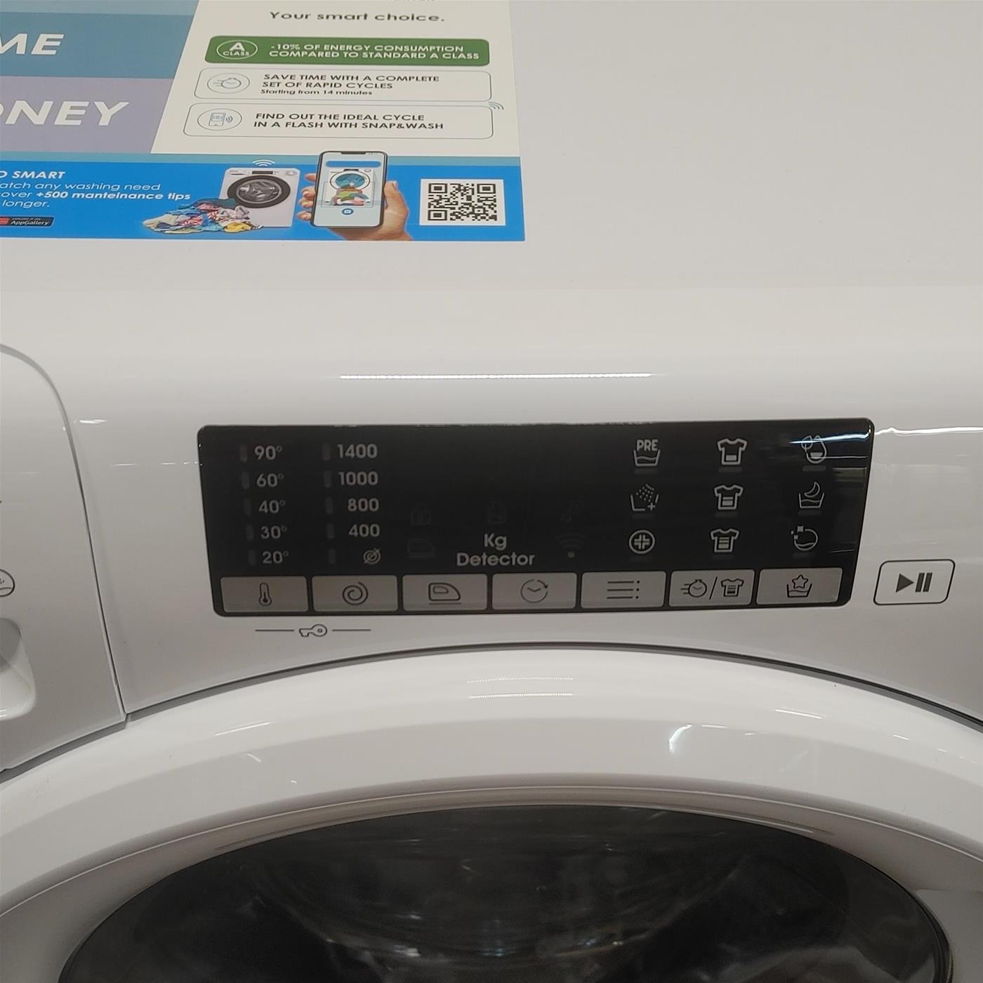 Candy Smart Pro Inverter CSO 496TWM6/1-S lavatrice Caricamento frontale 9 kg 1400 Giri/min Bianco