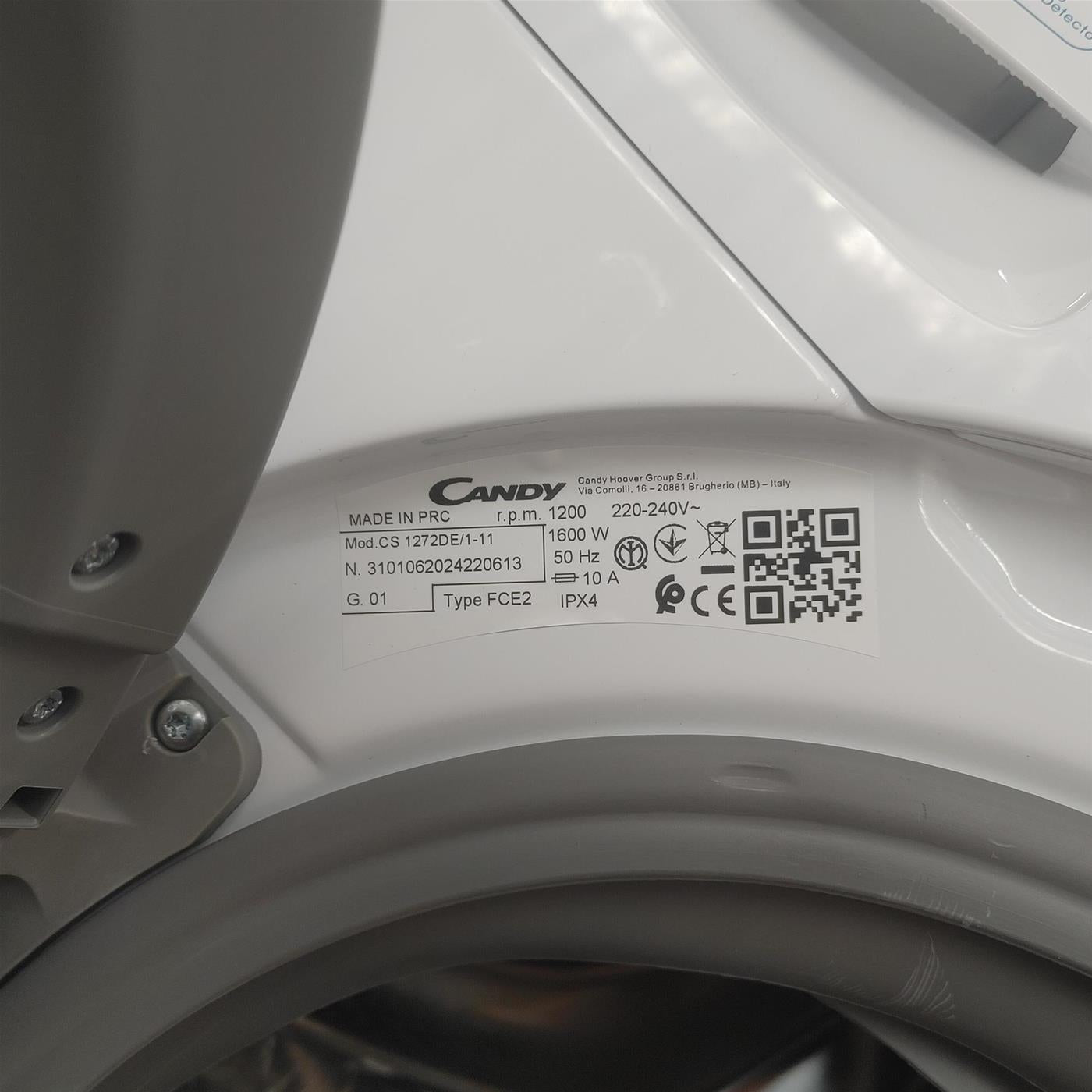 Candy CS1272DE/1-11 lavatrice Caricamento frontale 7 kg 1200 Giri/min Bianco