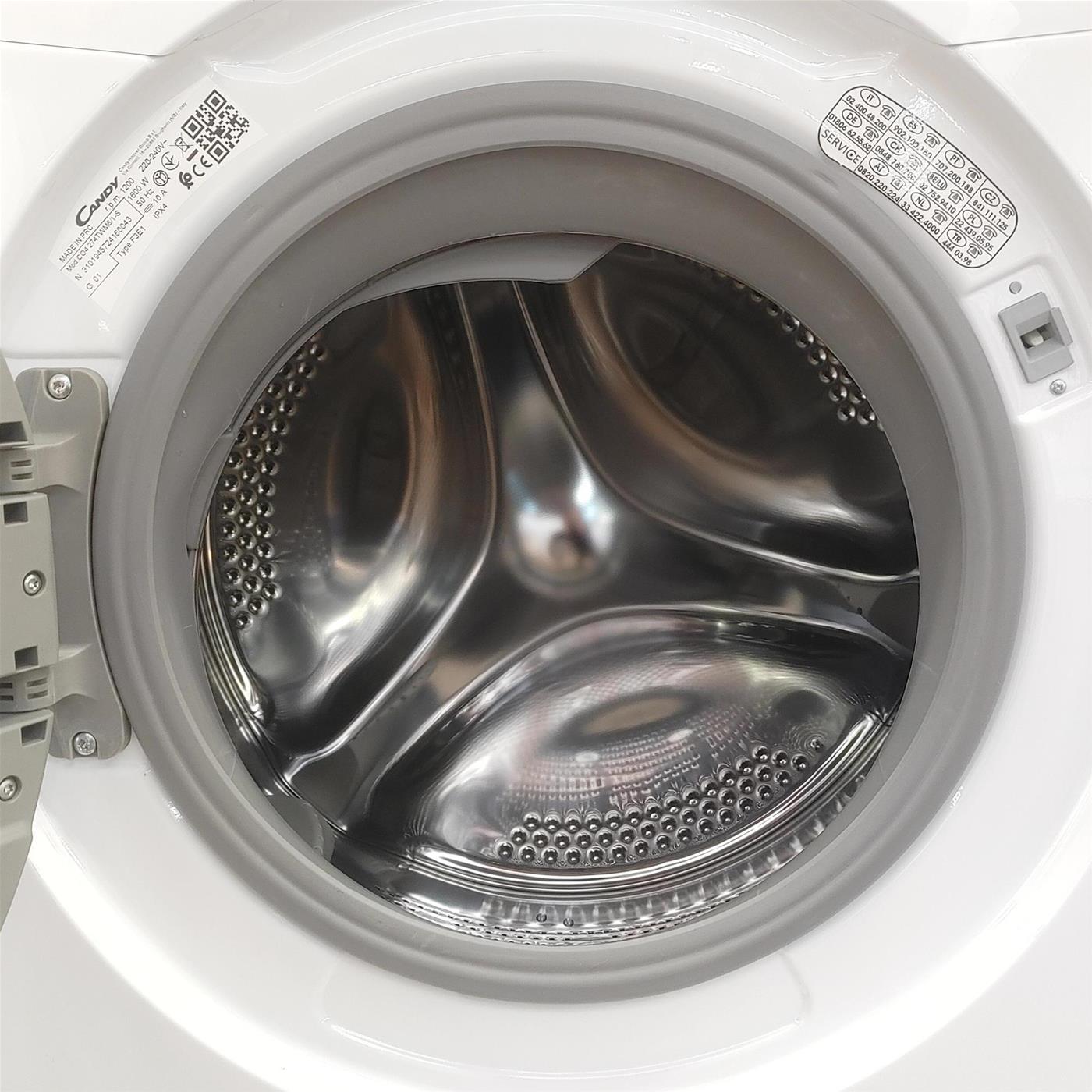 Candy Smart Pro Inverter , Lavatrice Slim 7kg, Classe A-10%, 1200 giri, Bianco, CO4 274TWM6/1-S