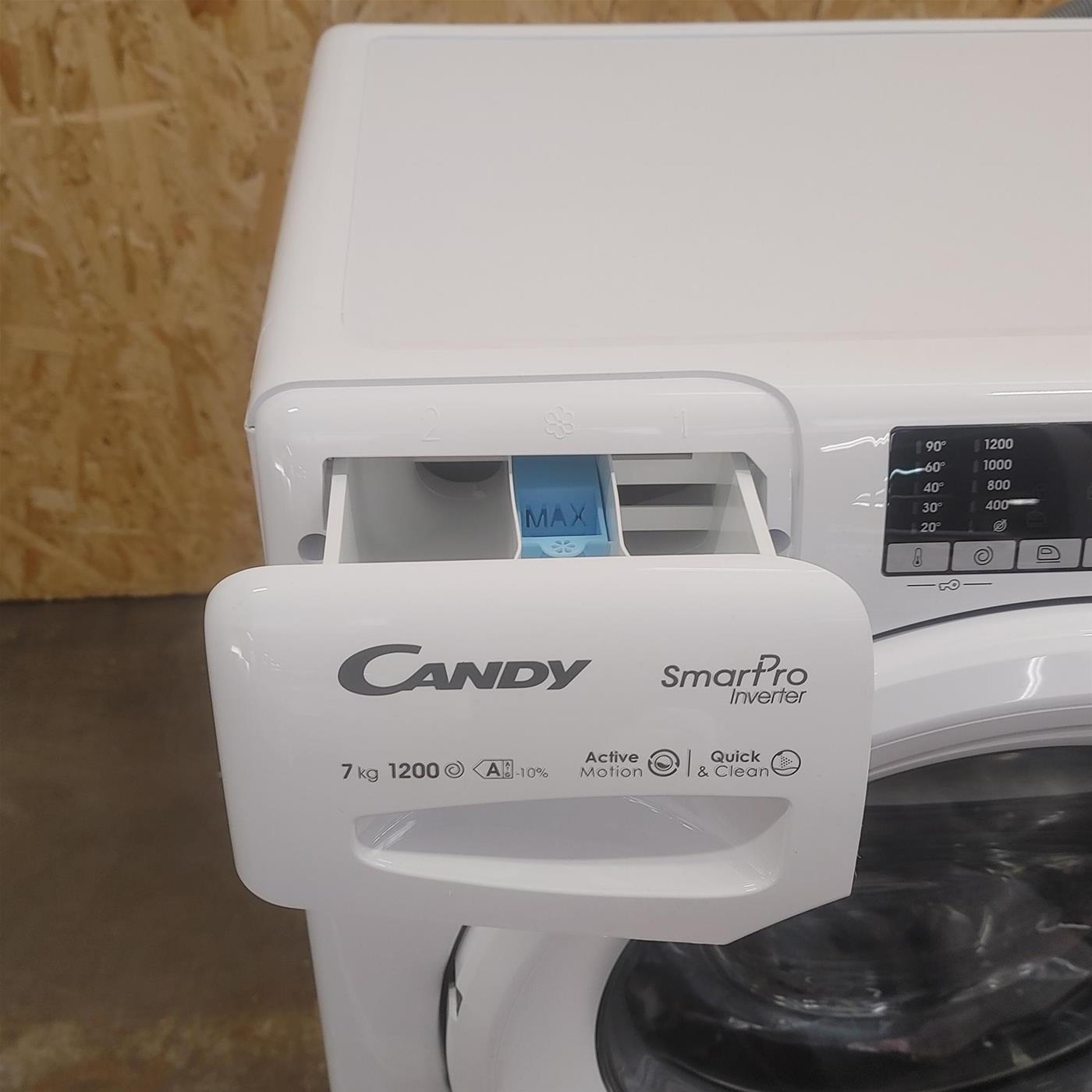 Candy Smart Pro Inverter , Lavatrice Slim 7kg, Classe A-10%, 1200 giri, Bianco, CO4 274TWM6/1-S