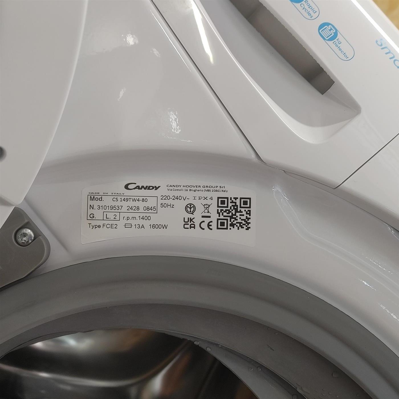 Lavatrice Candy CS 149TW4-80 Carica frontale 9 Kg, 1400 giri