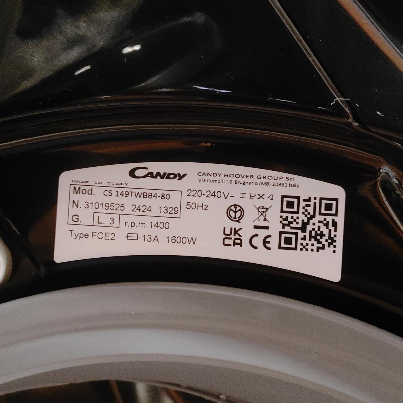 Lavatrice CANDY Smart CS 149TWBB4/1-80 NFC 9kg 1400 giri - Nero