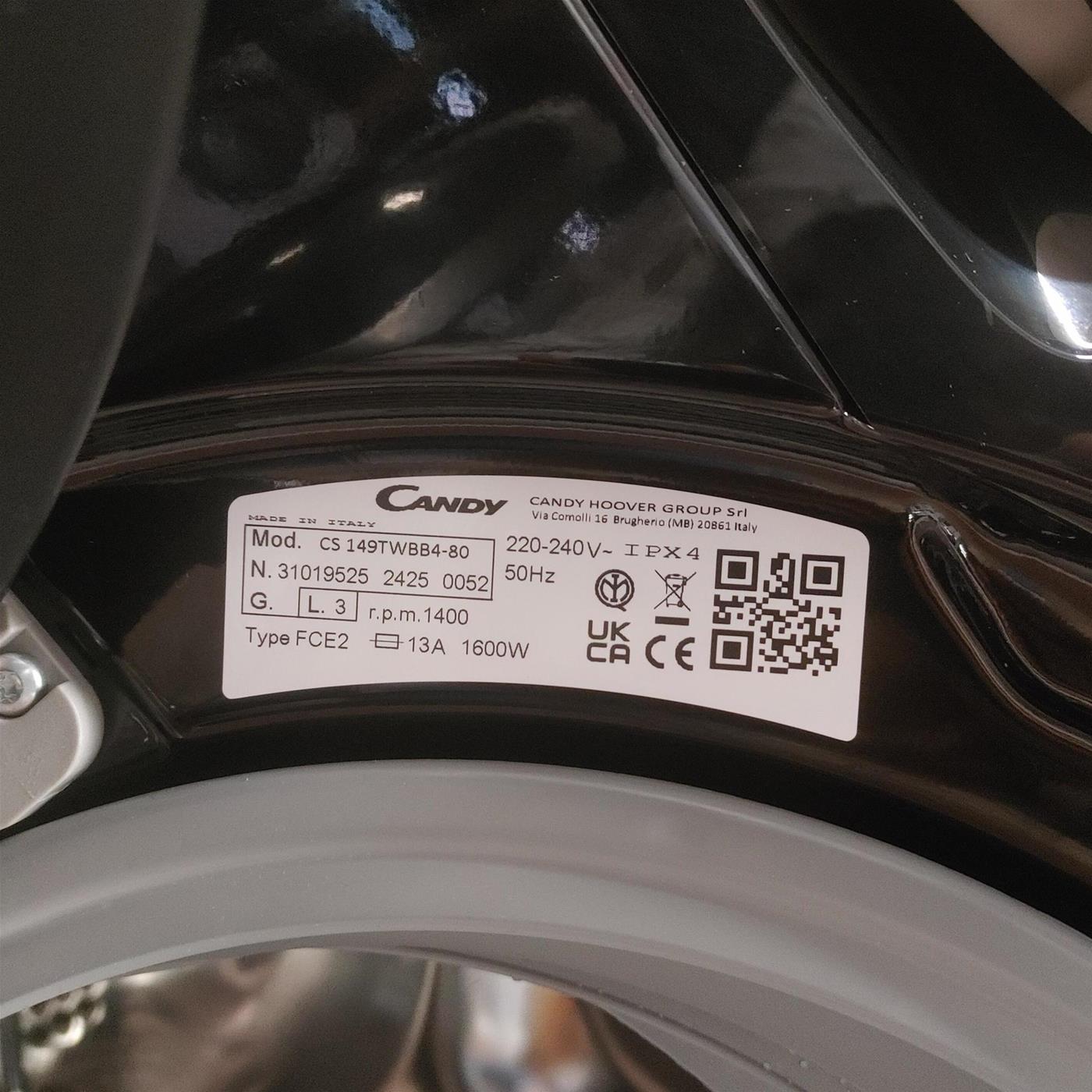 Lavatrice CANDY Smart CS 149TWBB4/1-80 NFC 9kg 1400 giri - Nero