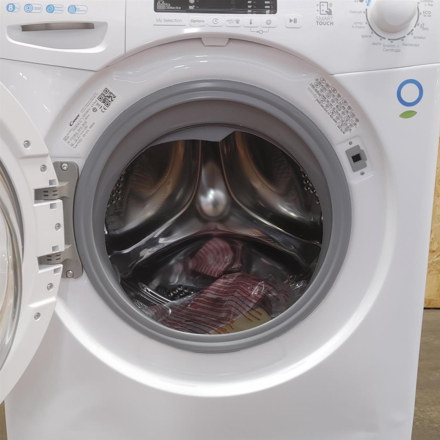 Candy Smart CS1282DE-11 lavatrice Caricamento frontale 8 kg 1200 Giri/min D Bianco