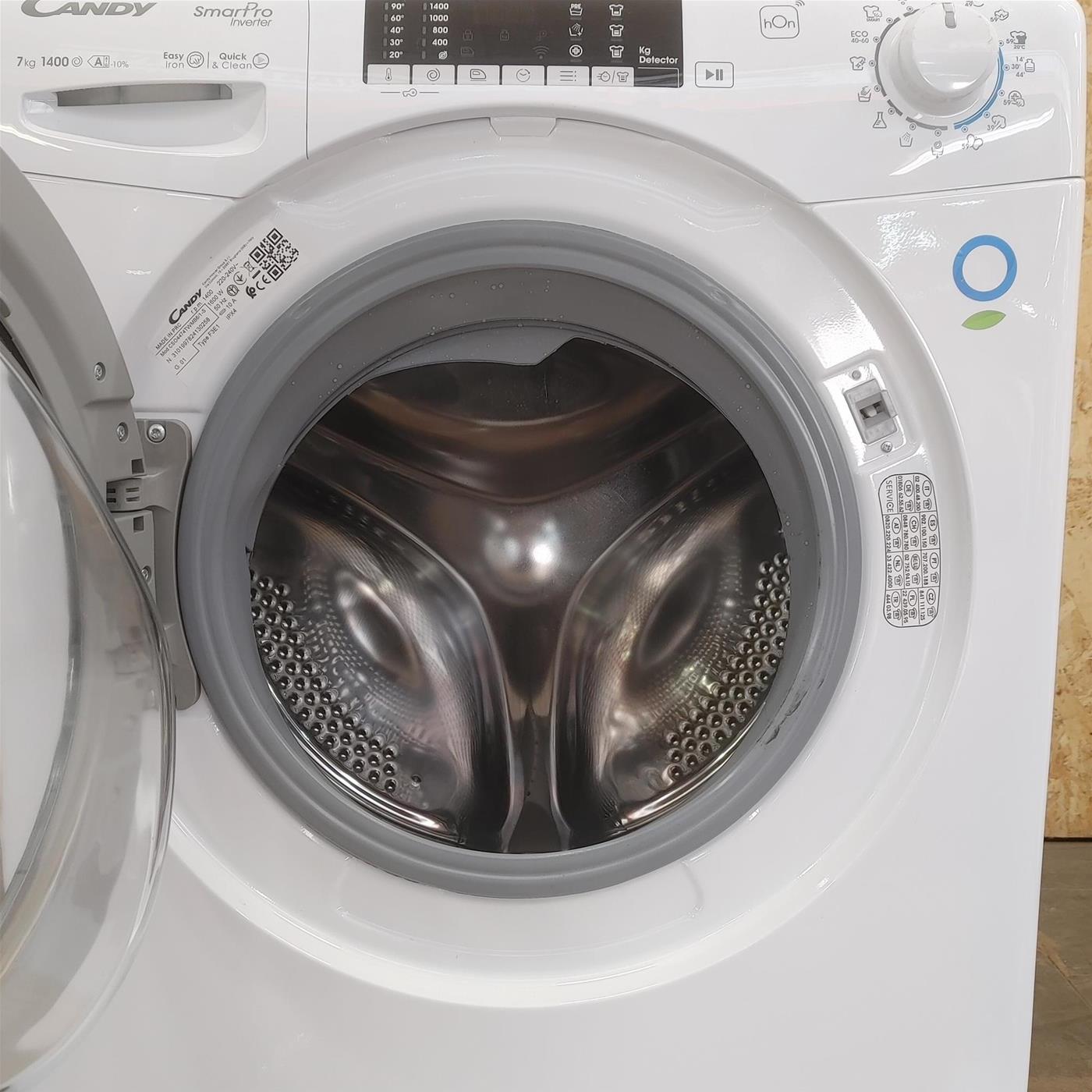 Candy Smart Pro Inverter CSO4474TWMB6/1-S lavatrice Caricamento frontale 7 kg 1400 Giri/min Bianco
