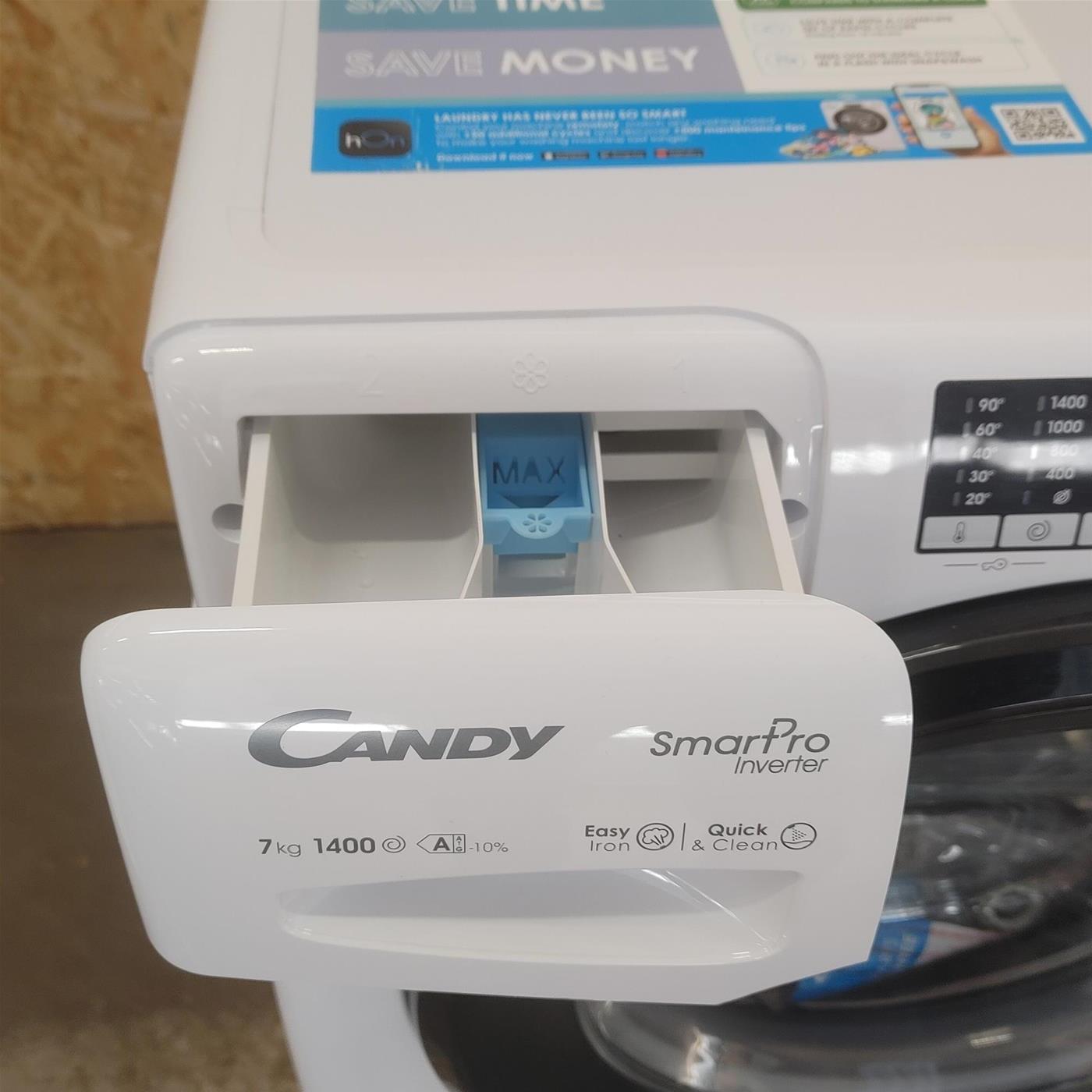 Candy Smart Pro Inverter CSO4474TWMB6/1-S lavatrice Caricamento frontale 7 kg 1400 Giri/min Bianco
