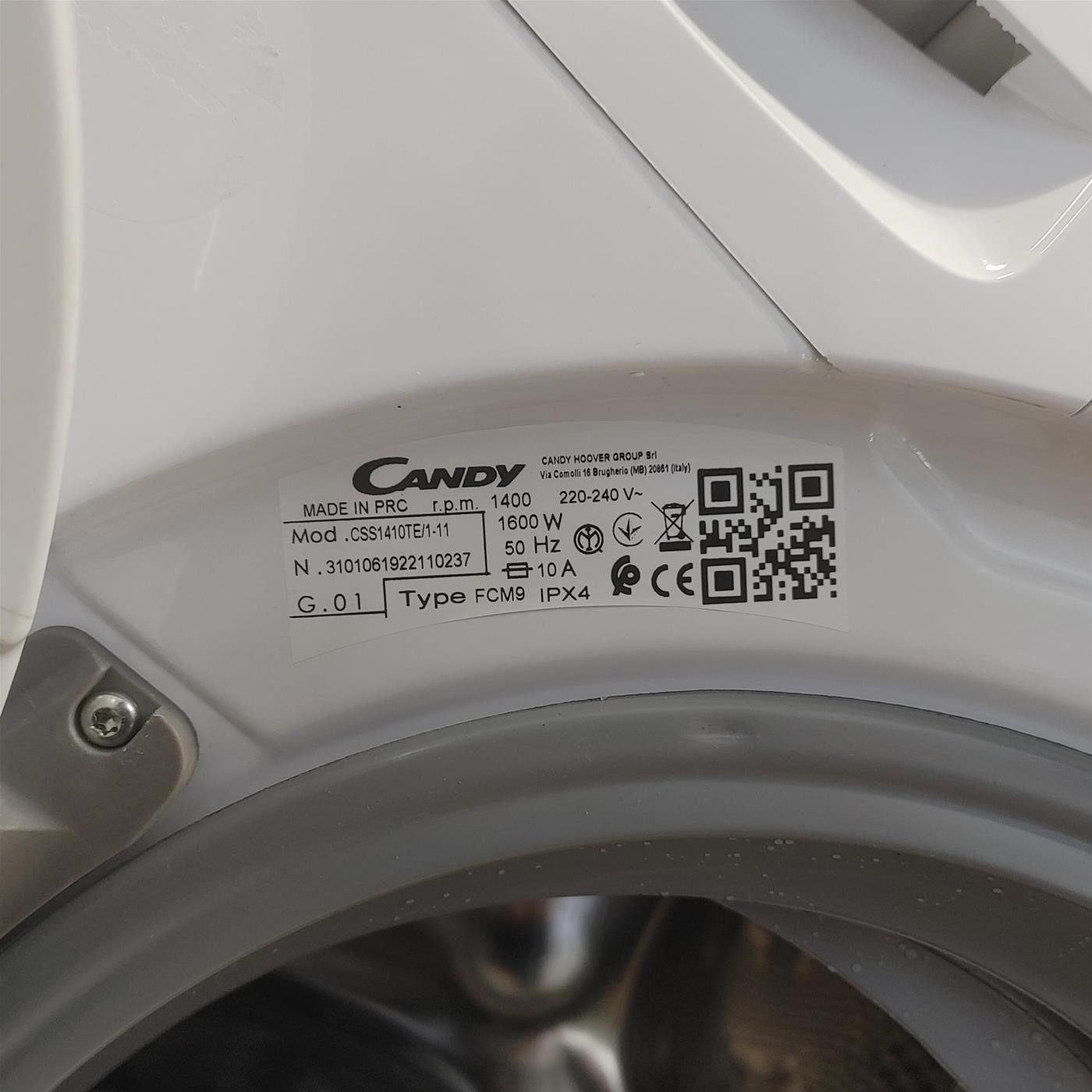 Candy Smart CSS1410TE/1-11 lavatrice Caricamento frontale 10 kg 1400 Giri/min Bianco