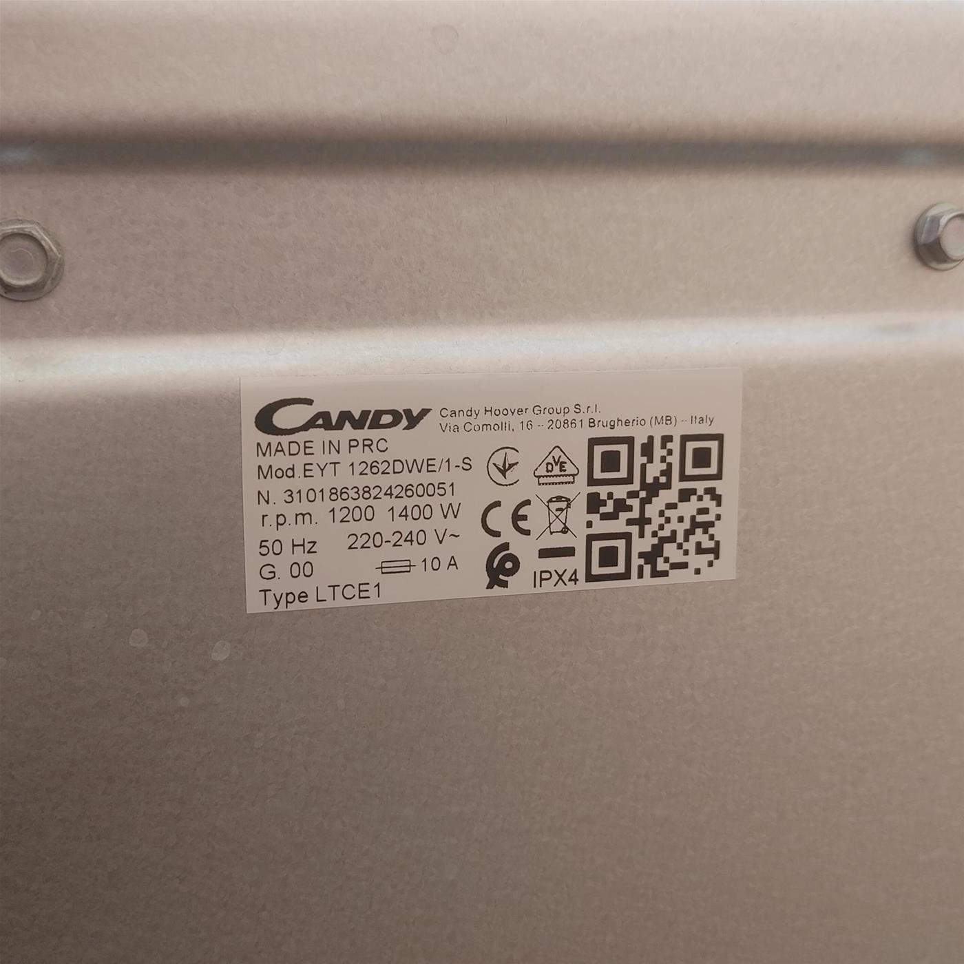 Lavatrice Candy Easy EYT 1262DWE/1-S Carica dall'alto 6 kg 1200 giri Bianco