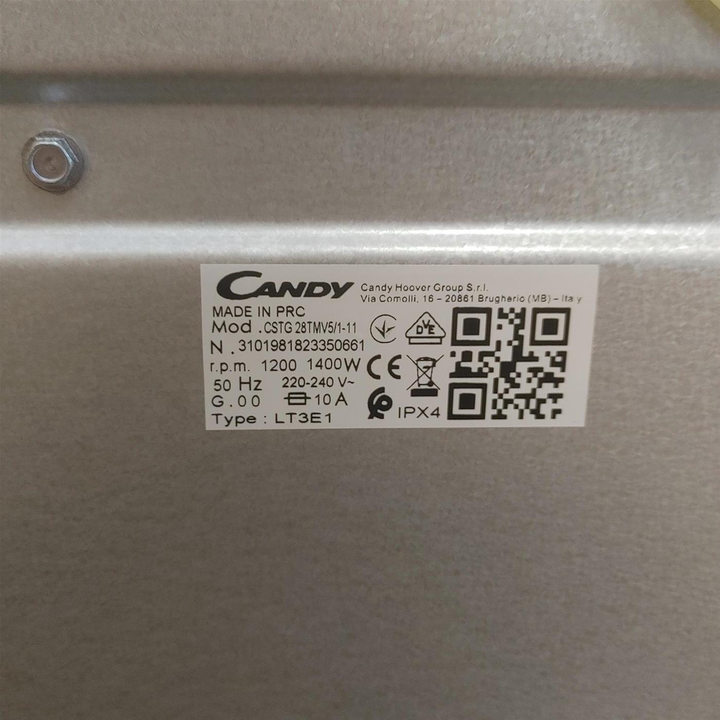 Lavatrice Candy Smart inverter CSTG287MV5/1-11	 8 Kg
