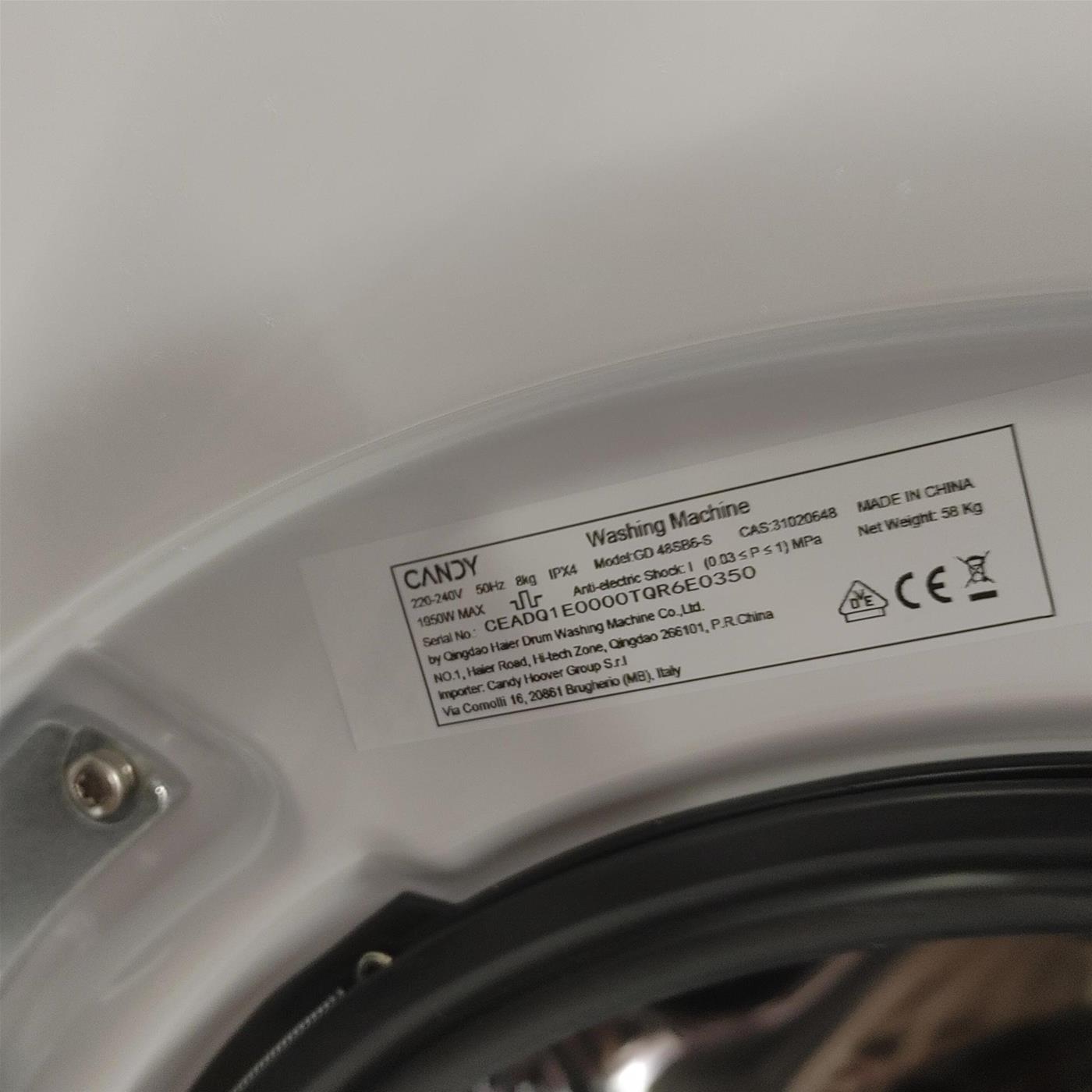 Lavatrice Candy GD 48SB6-S 8 Kg