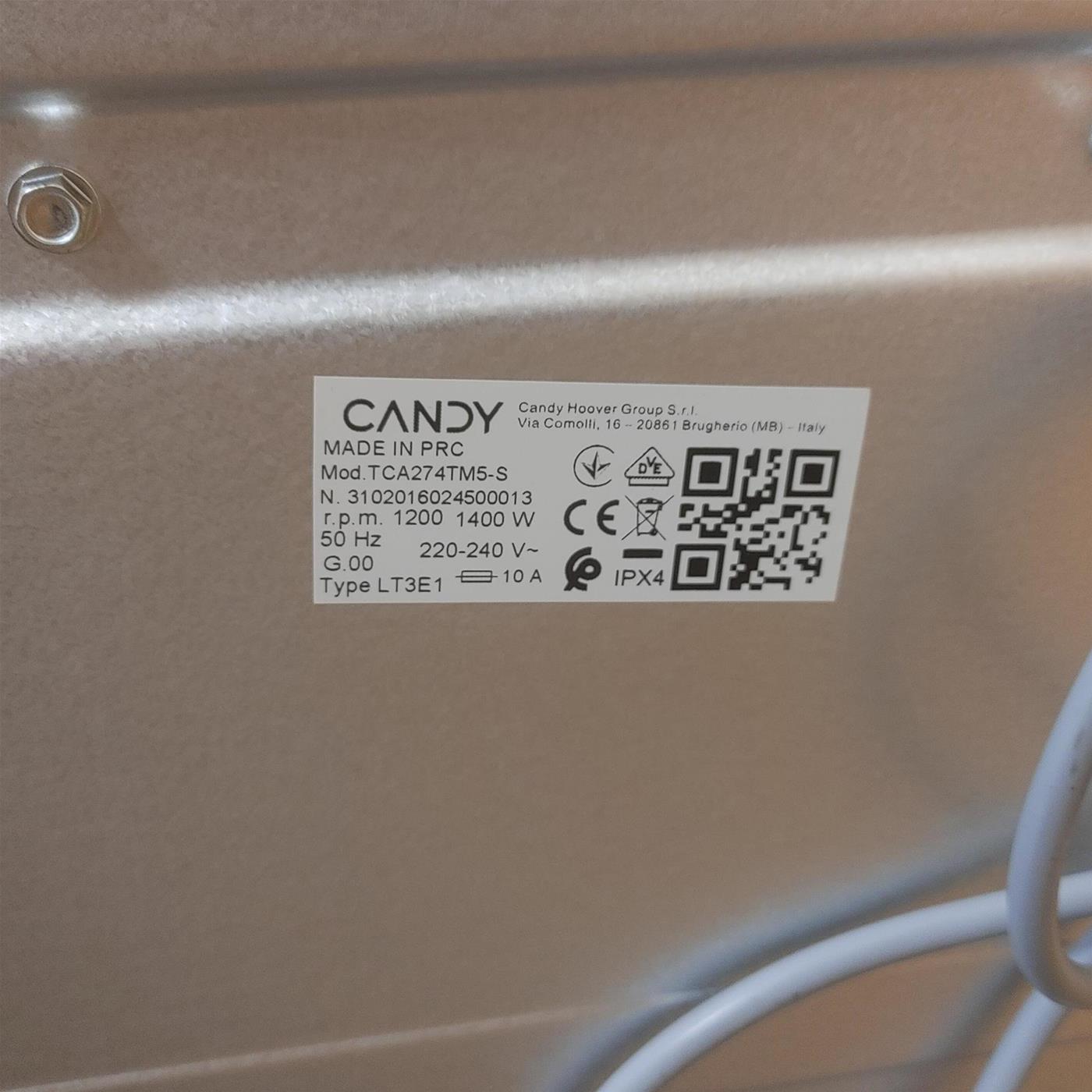 Lavatrice Candy TCA274TM5-S 7 Kg