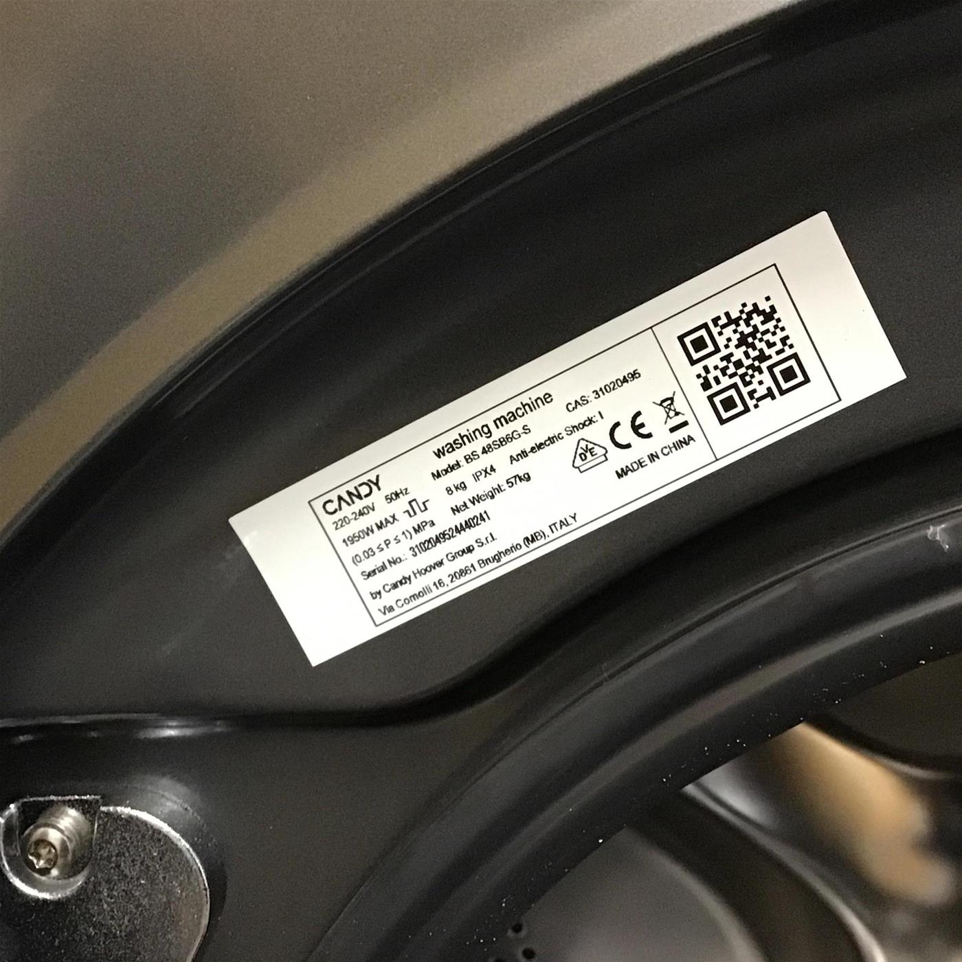 Lavatrice Candy BS 48SB6G-S 8 Kg