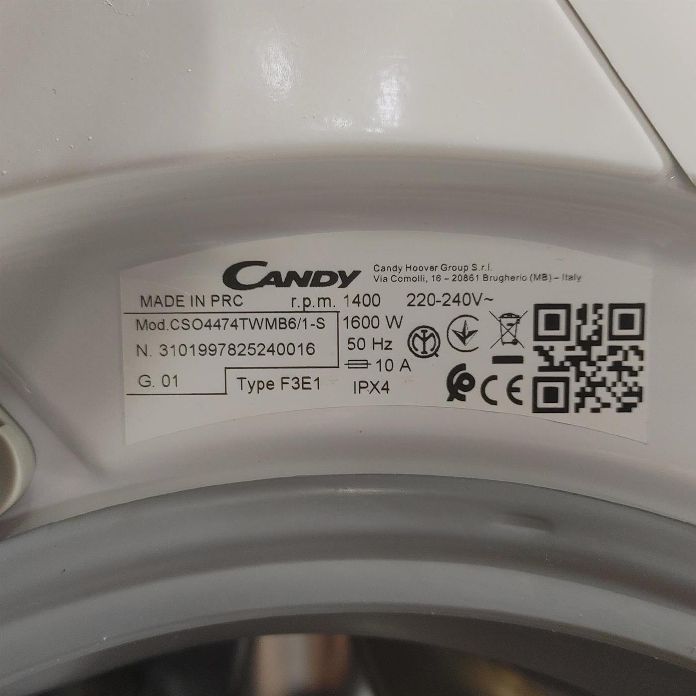 Lavatrice Candy Smart Pro Inverter CSO4474TWMB6/1-S l 7 Kg