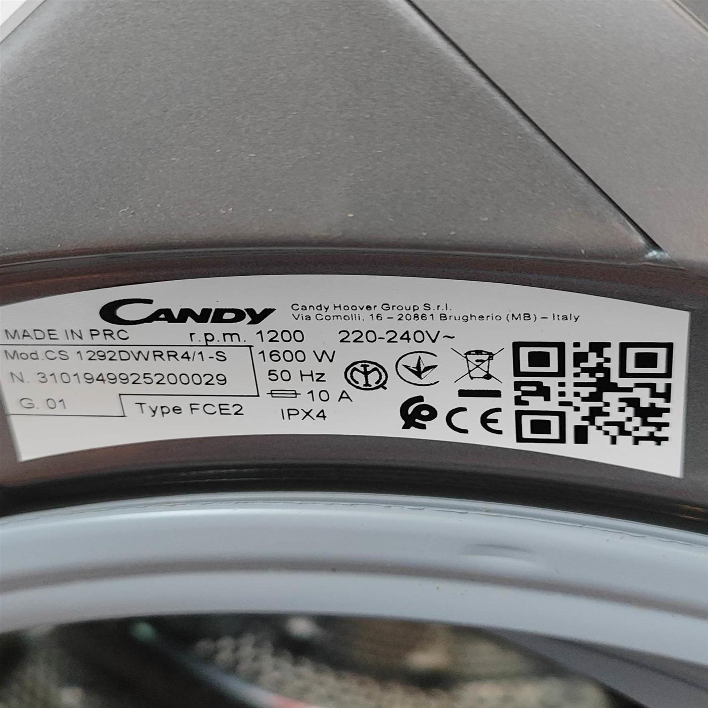 Lavatrice Candy Smart CS 1292DWRR4/1-S Wi-Fi 9 Kg