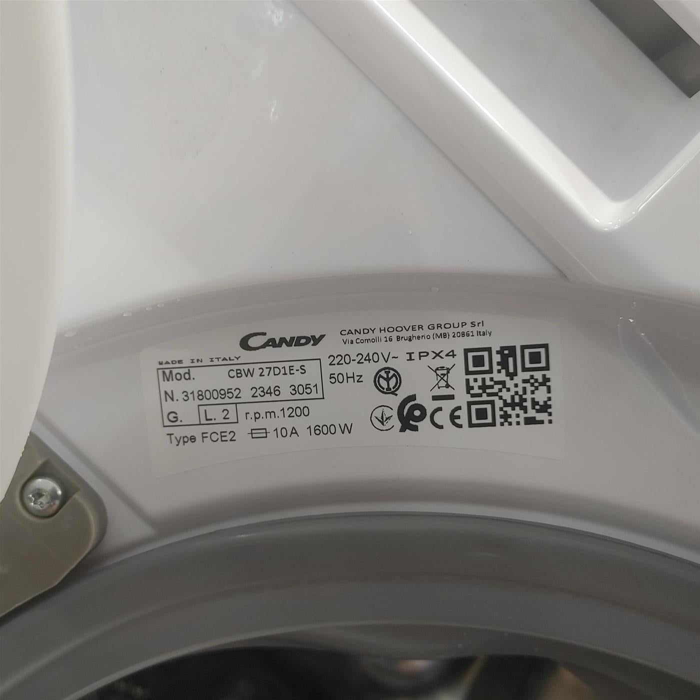 Lavatrice Candy Smart CBW 27D1E-S 7 Kg