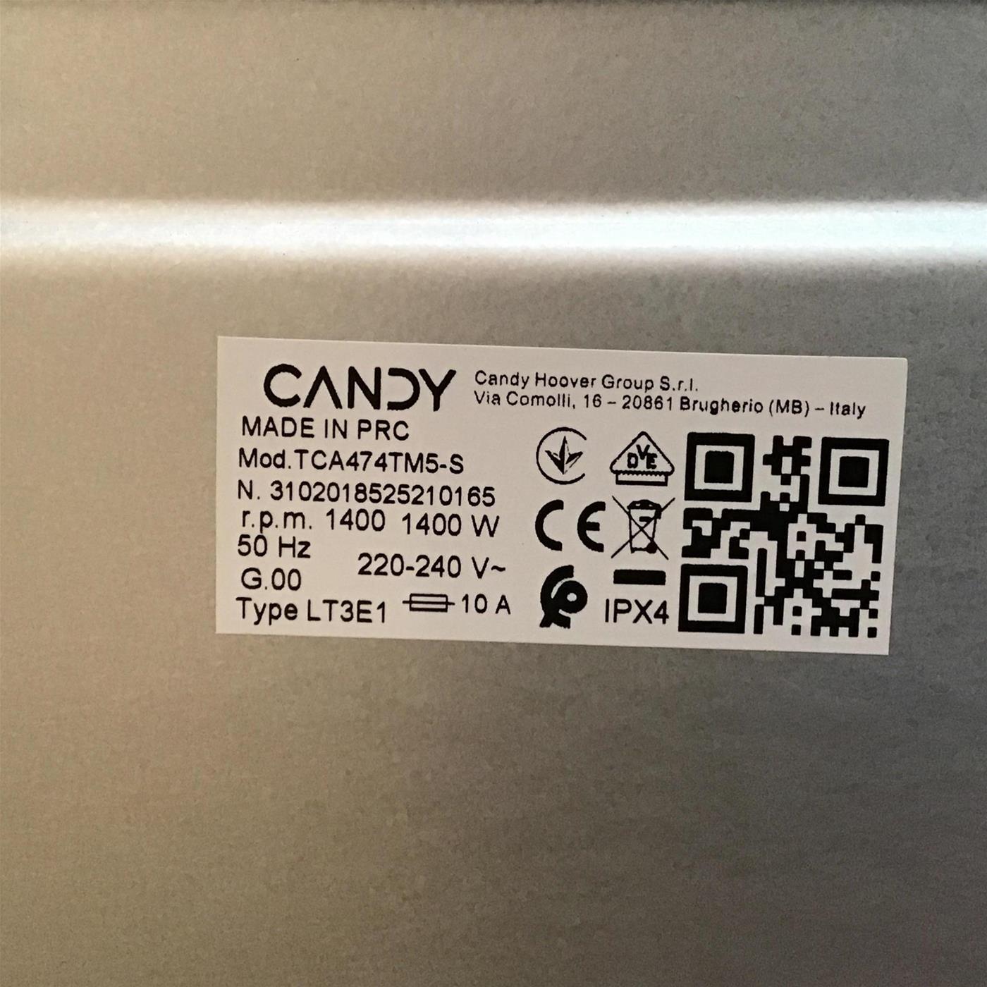 Lavatrice Candy TCA474TM5-S Classe A 7 Kg