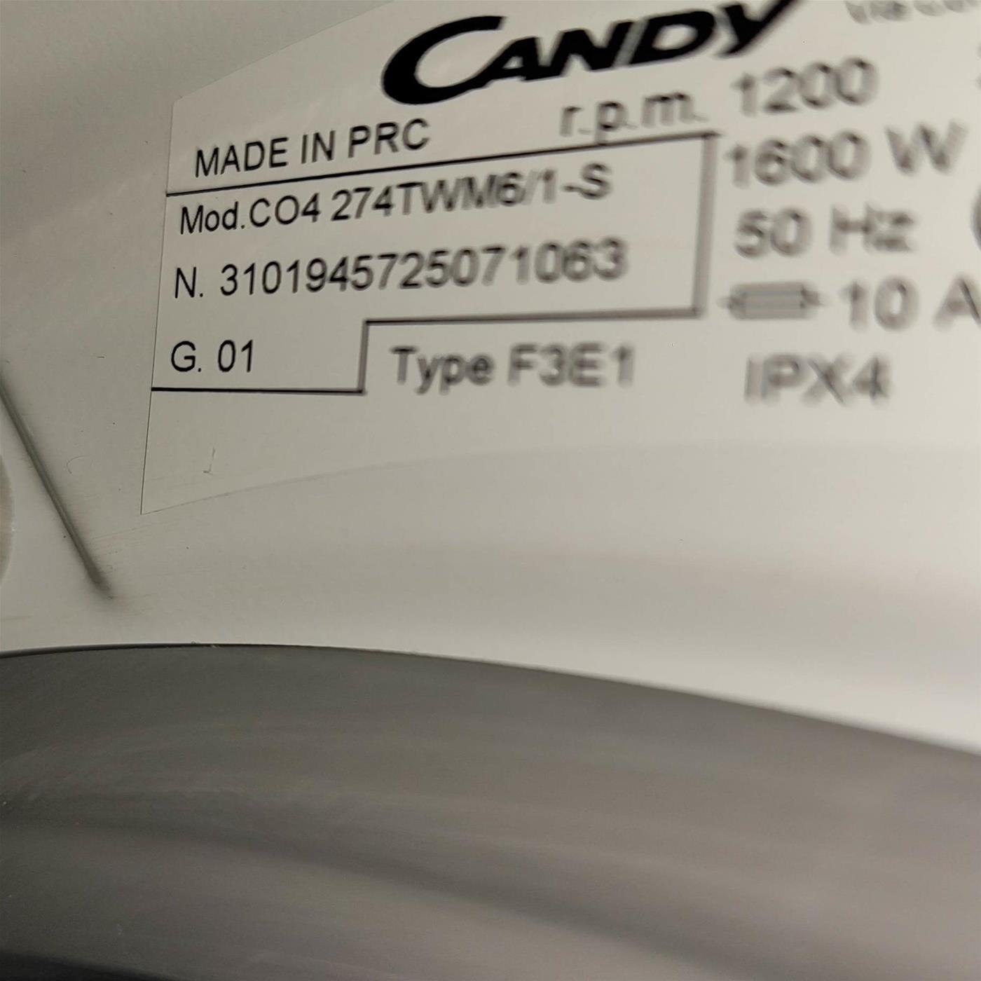 Lavatrice slim Candy Smart Pro Inverter CO4 274TWM6/1-S Classe A 7 Kg