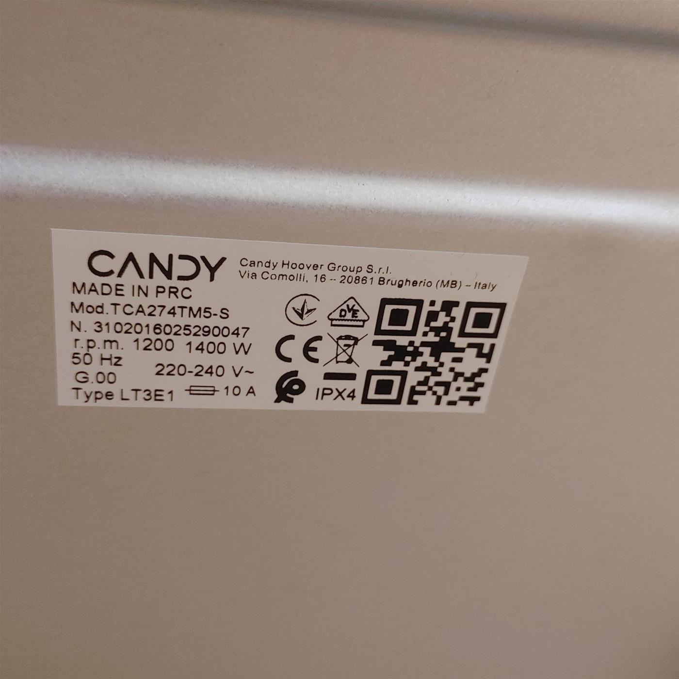Lavatrice Candy TCA274TM5-S Classe A 7 Kg
