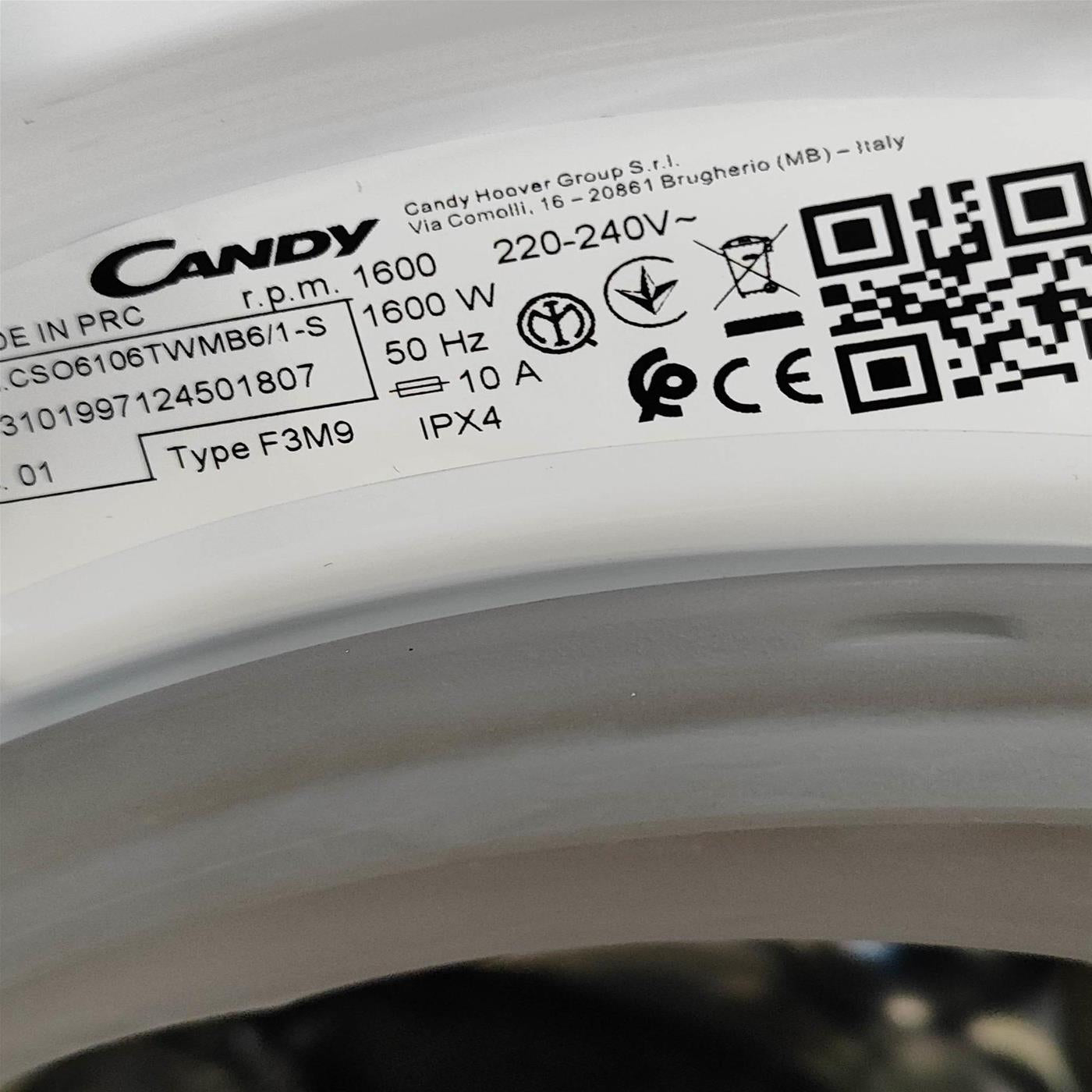 Lavatrice Candy Smart Pro Inverter CSO6106TWMB6/ 1-S Classe A 10 Kg