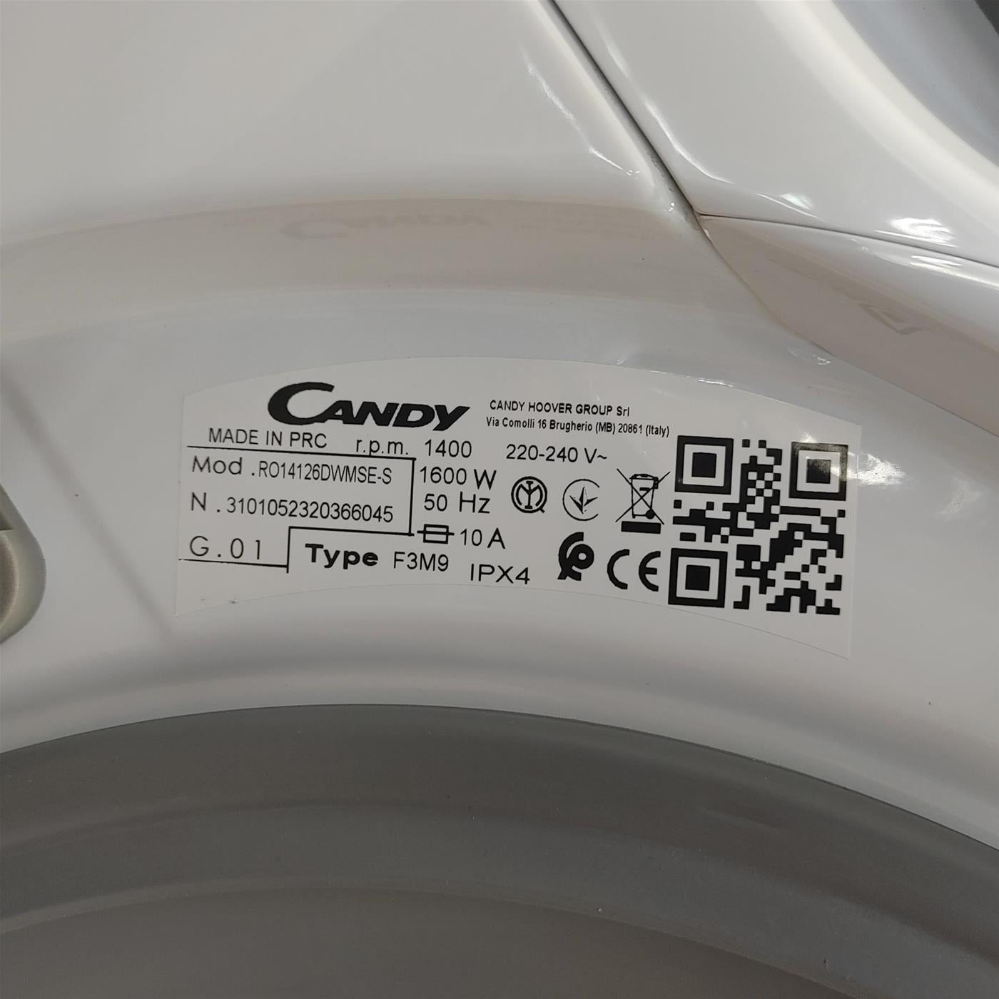 CANDY RO14126DWMSE-S Lavatrice 12kg. 1400 Giri A
