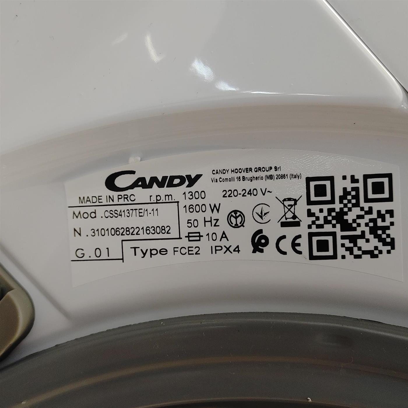 Candy Smart CSS4137TE/1-11 washing machine Front-load 7 kg 1300 RPM White
