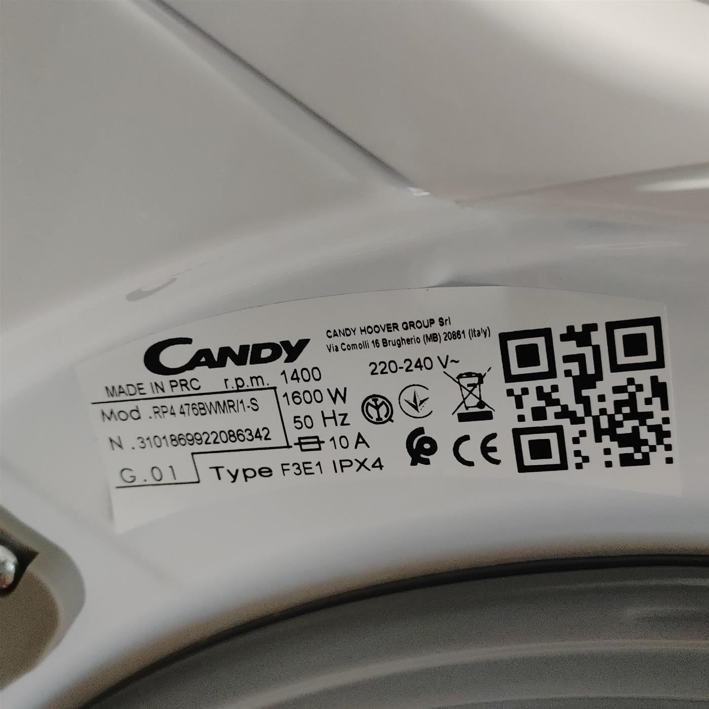 Candy RP4476BWMR/1-S Lavatrice 7 Kg