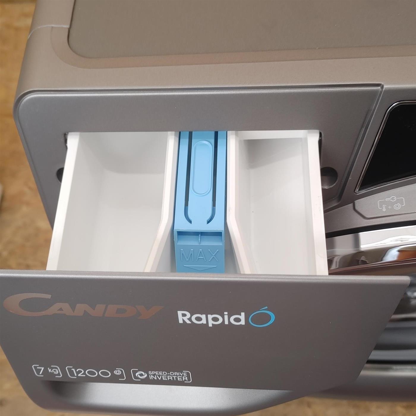 Lavatrice Candy RapidÓ RO41276DWMCRE-S Caricamento frontale 7 kg 1200 Giri/min Antracite