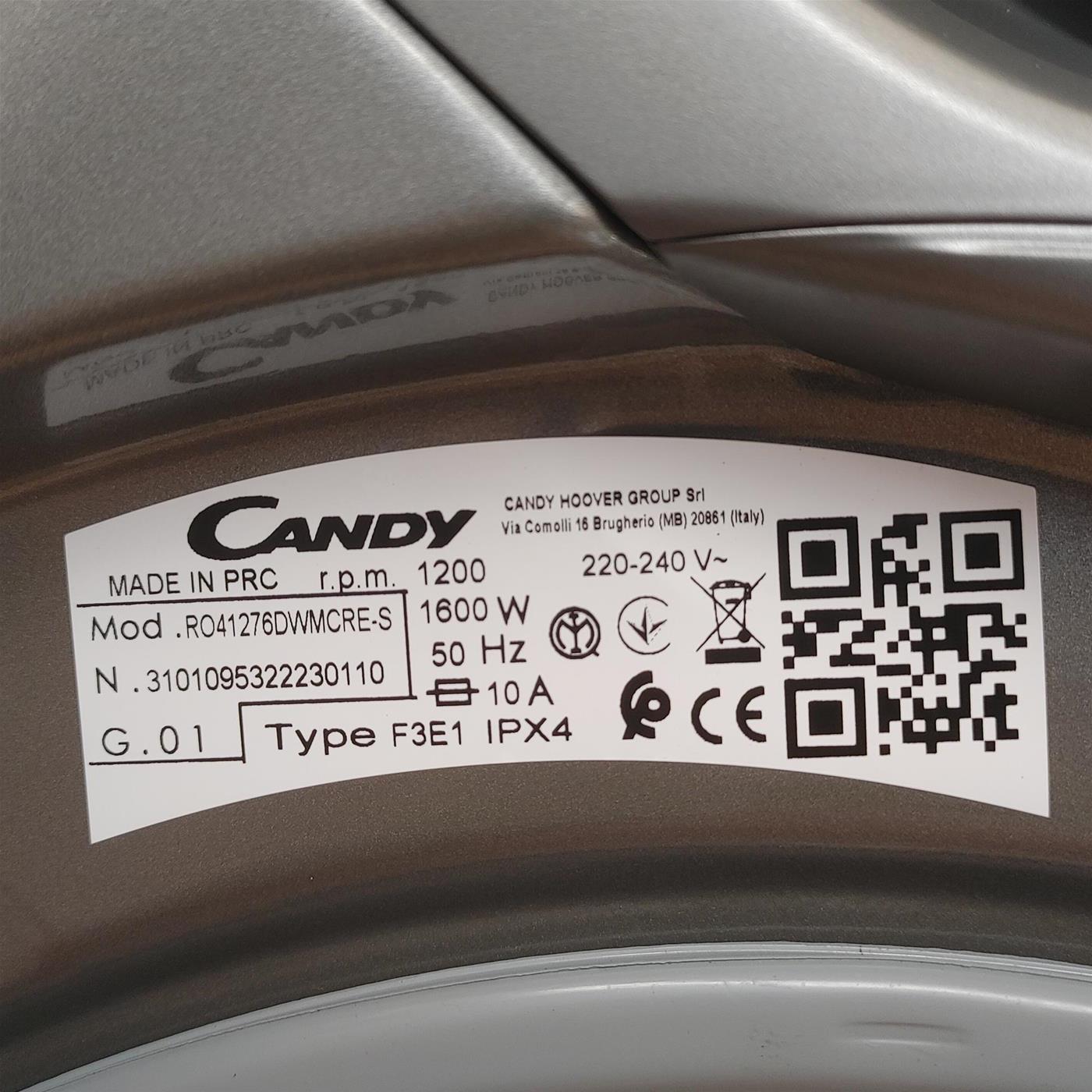 Lavatrice Candy RapidÓ RO41276DWMCRE-S Caricamento frontale 7 kg 1200 Giri/min Antracite