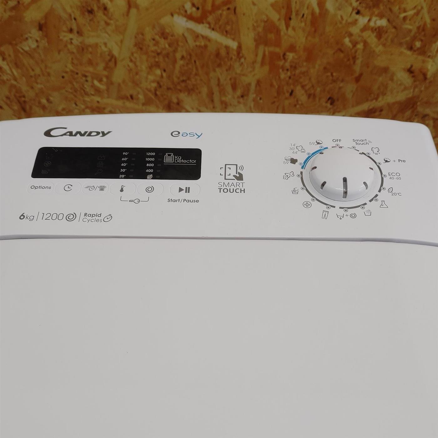 Candy Easy EYT 1262DWE/1-S lavatrice Caricamento dall'alto 6 kg 1200 Giri/min Bianco