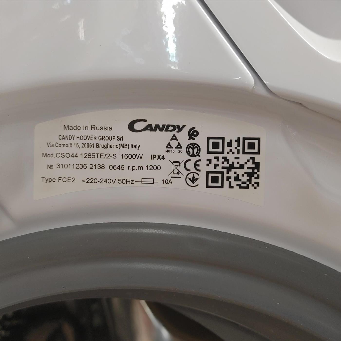 Lavatrice Candy Smart Pro CSO44 1285TE Carica frontale 7 kg 1200 Giri/min Bianco