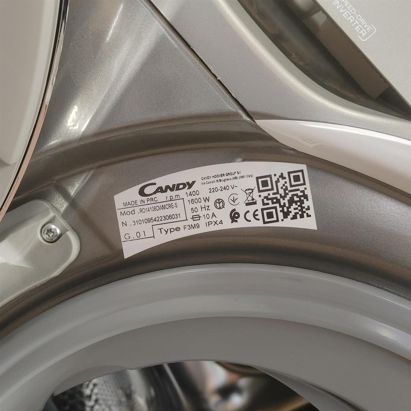 Candy RapidÓ RO14106DWMCRE-S Caricamento frontale 10 kg 1400 Giri/min Antracite
