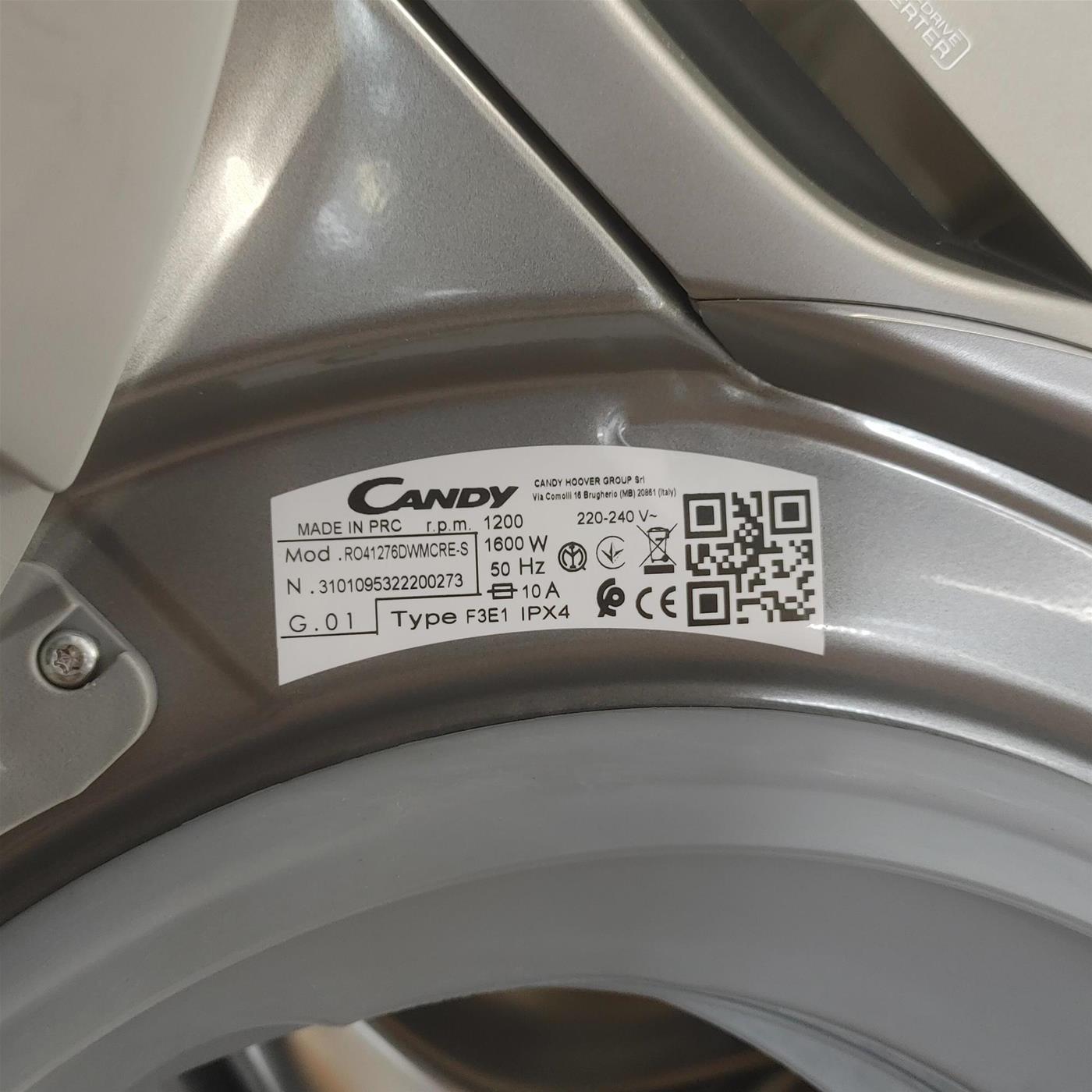 Candy RapidÓ RO41276DWMCRE-S lavatrice Caricamento frontale 7 kg 1200 Giri/min Antracite