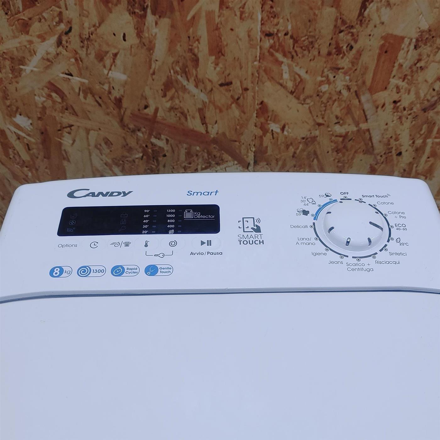 Lavatrice Candy CSTG382DE Caricamento dall'alto 8 kg 1200 Giri/min Bianco