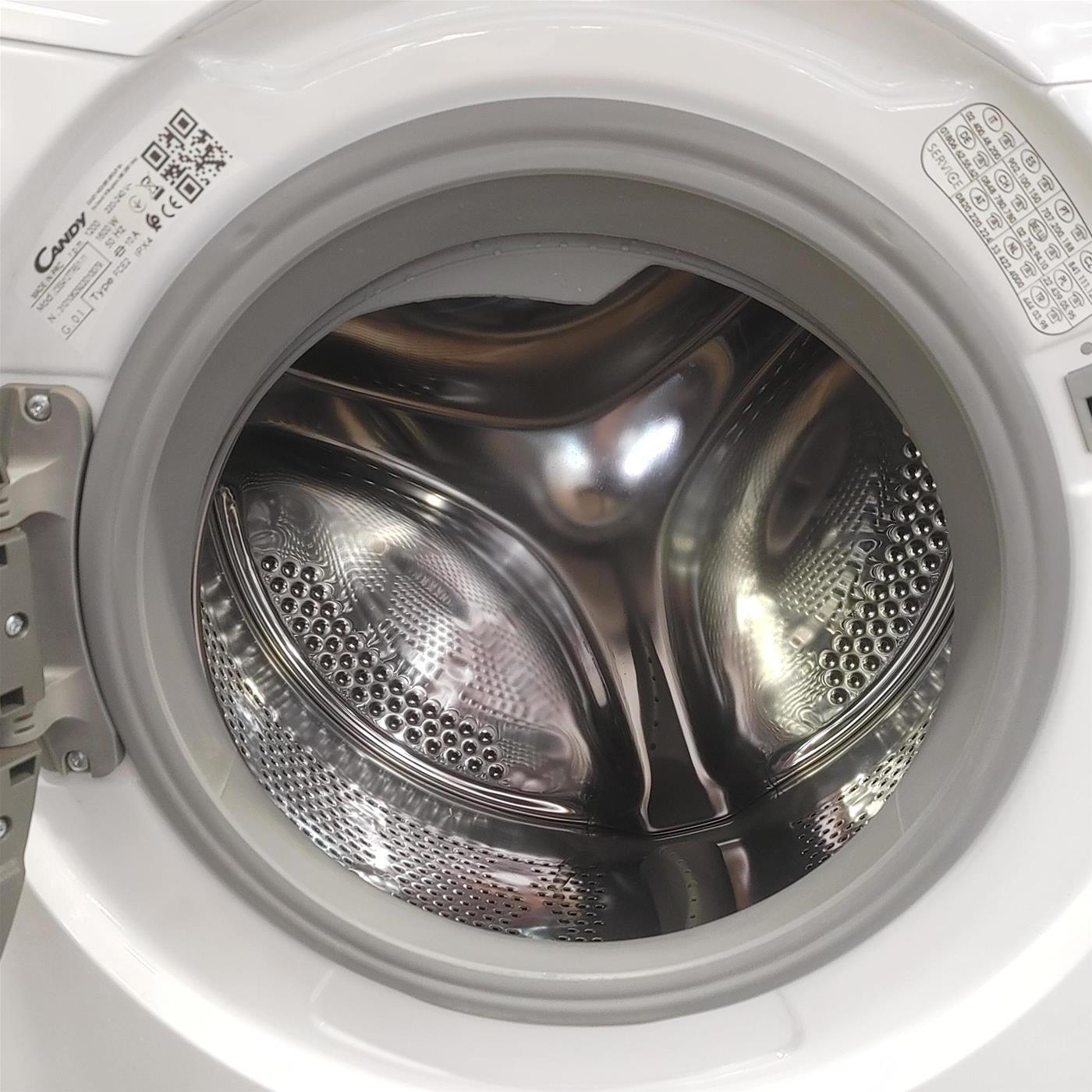 Candy Smart CSS4127TRE/1-11 lavatrice Caricamento frontale 7 kg 1200 Giri/min D Bianco