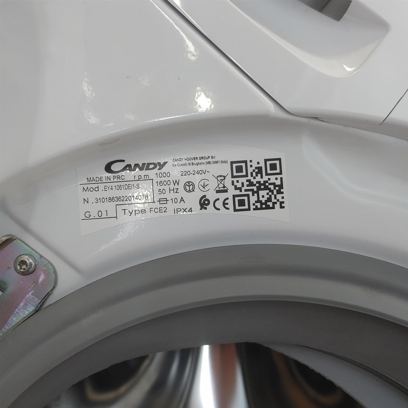 Candy Easy EY41061DE/1-S Lavatrice Carica dall'alto 6 kg 1200 Giri/min Bianco