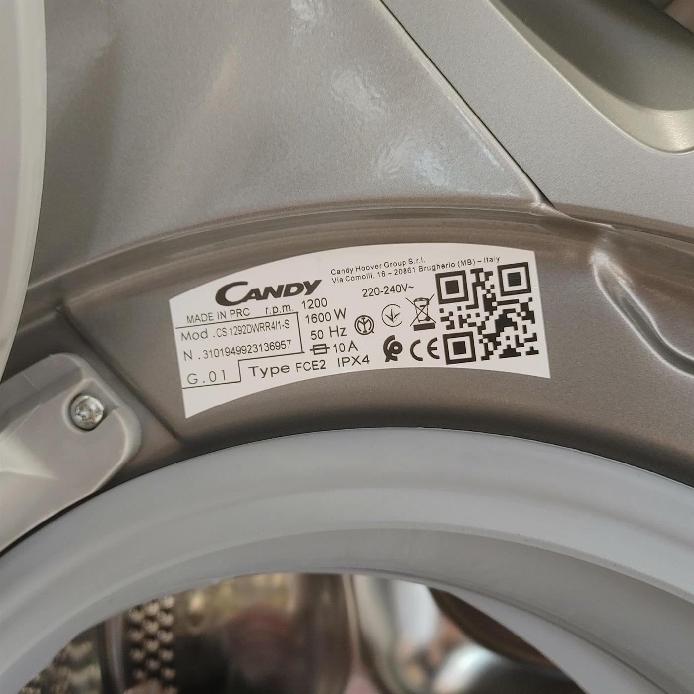 Lavatrice Candy CS1292DWRR4/1-S Carica frontale 9 kg 1200 Giri/min