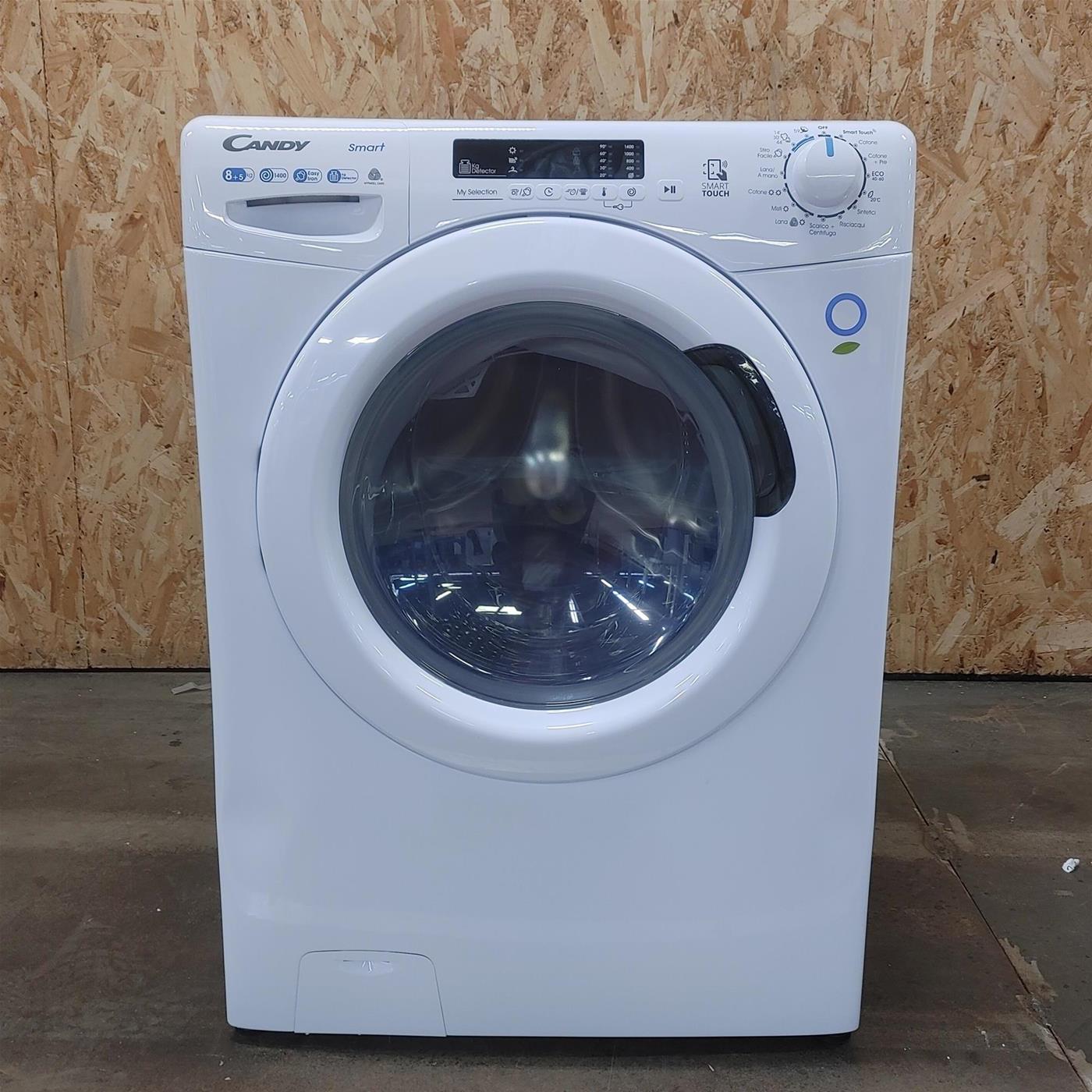 Lavasciuga Candy Smart CSWS4852DE/1-11 Libera Installazione Caricamento Frontale Bianco E