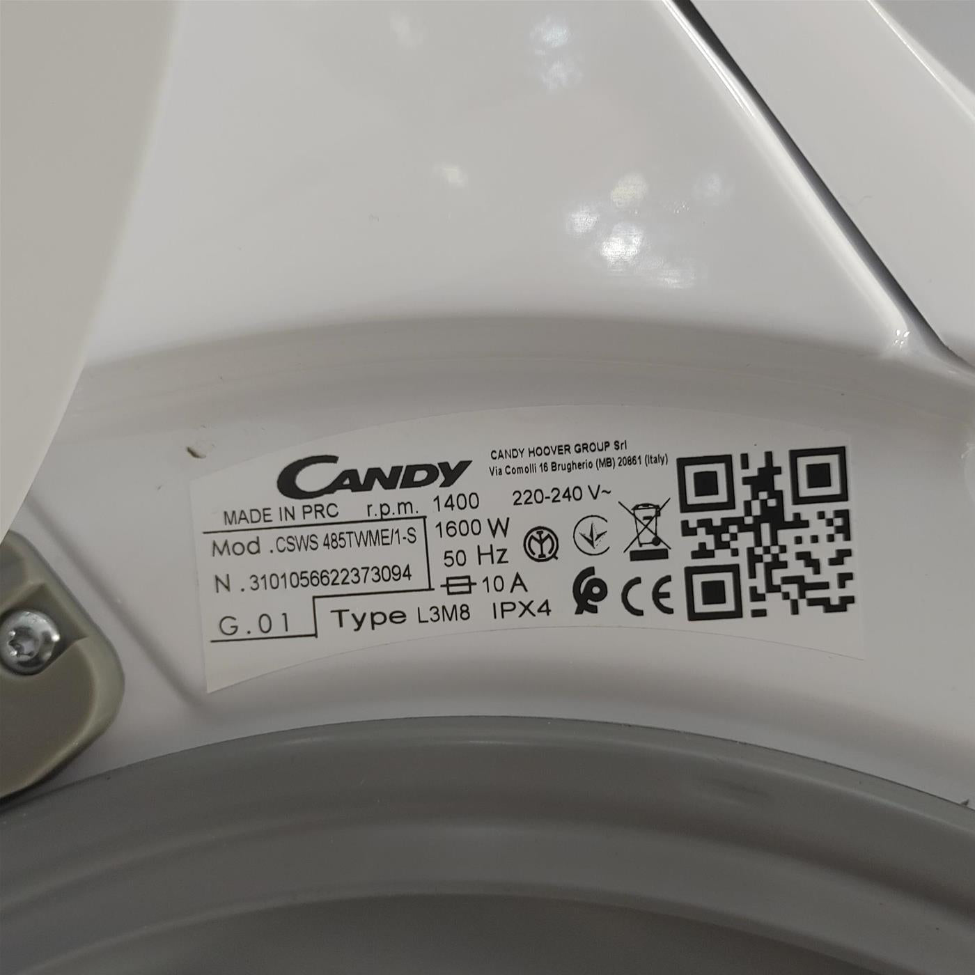 Candy CSWS485TWMCE/1-S Lavasciuga Incasso Carica Frontale Bianco