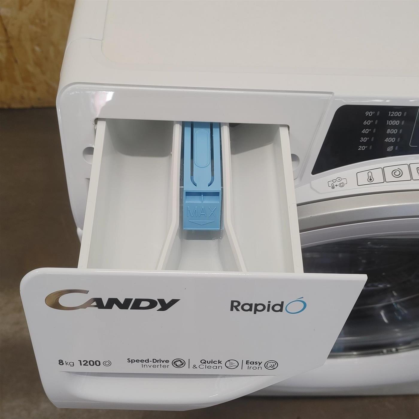 Candy RapidÓ RO 1284DWMST/1-S Lavatrice, 8 Kg, 1200 Giri