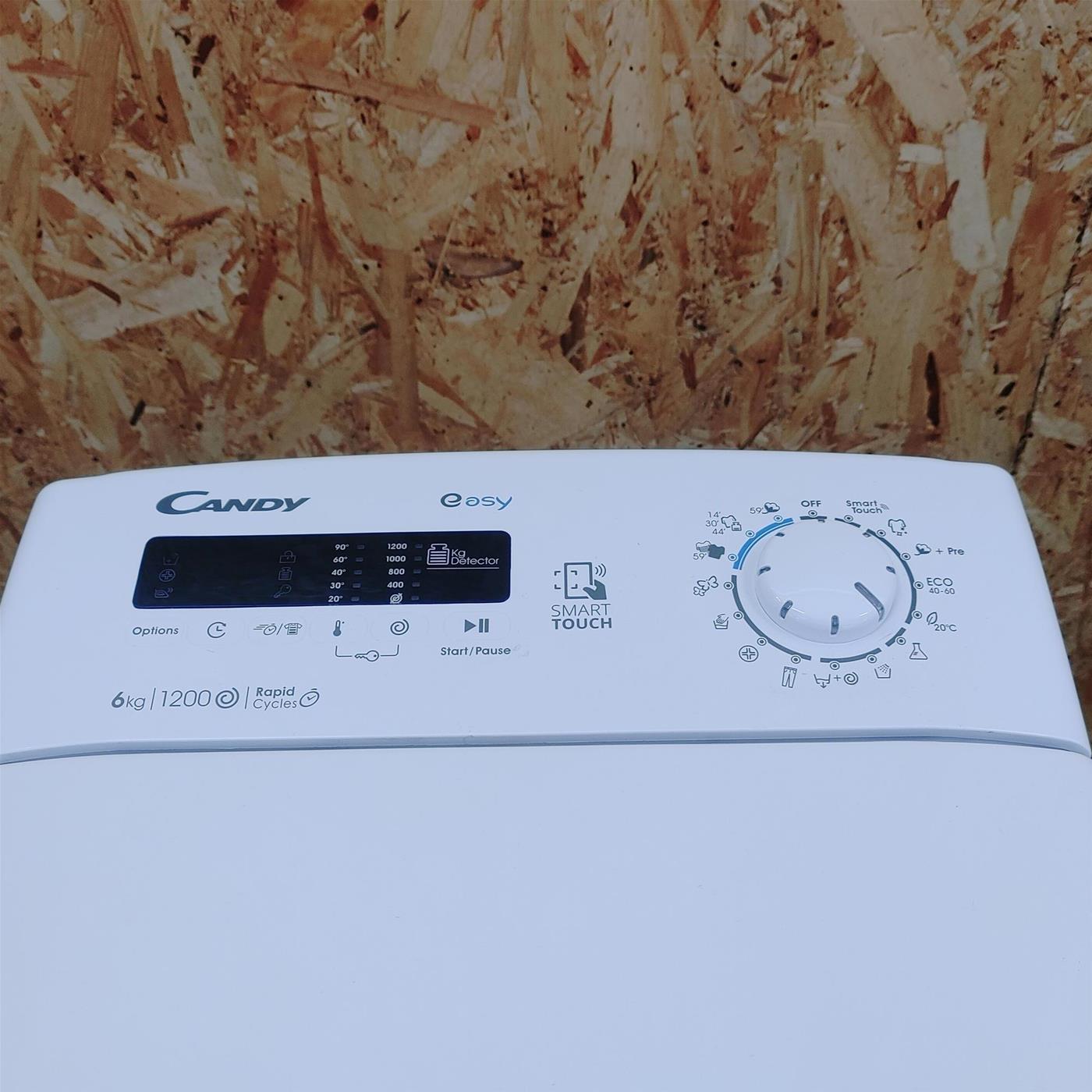 Candy Easy EYT 1262DWE/1-S Lavatrice Carica dall'alto 6 kg 1200 Giri/min Bianco