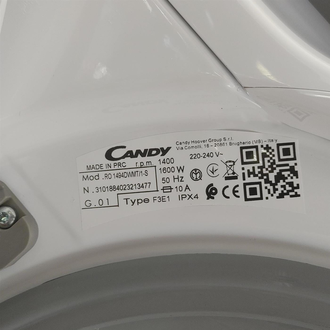 Lavatrice Candy RapidÓ RO 1496DWMCT/1-S Carica frontale 9 kg 1400 giri Bianco