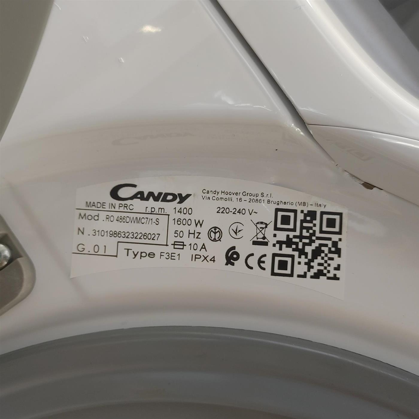 Candy RapidÓ RO41274DWMCE/1-S lavatrice Caricamento frontale 7 kg 1200 Giri/min Bianco