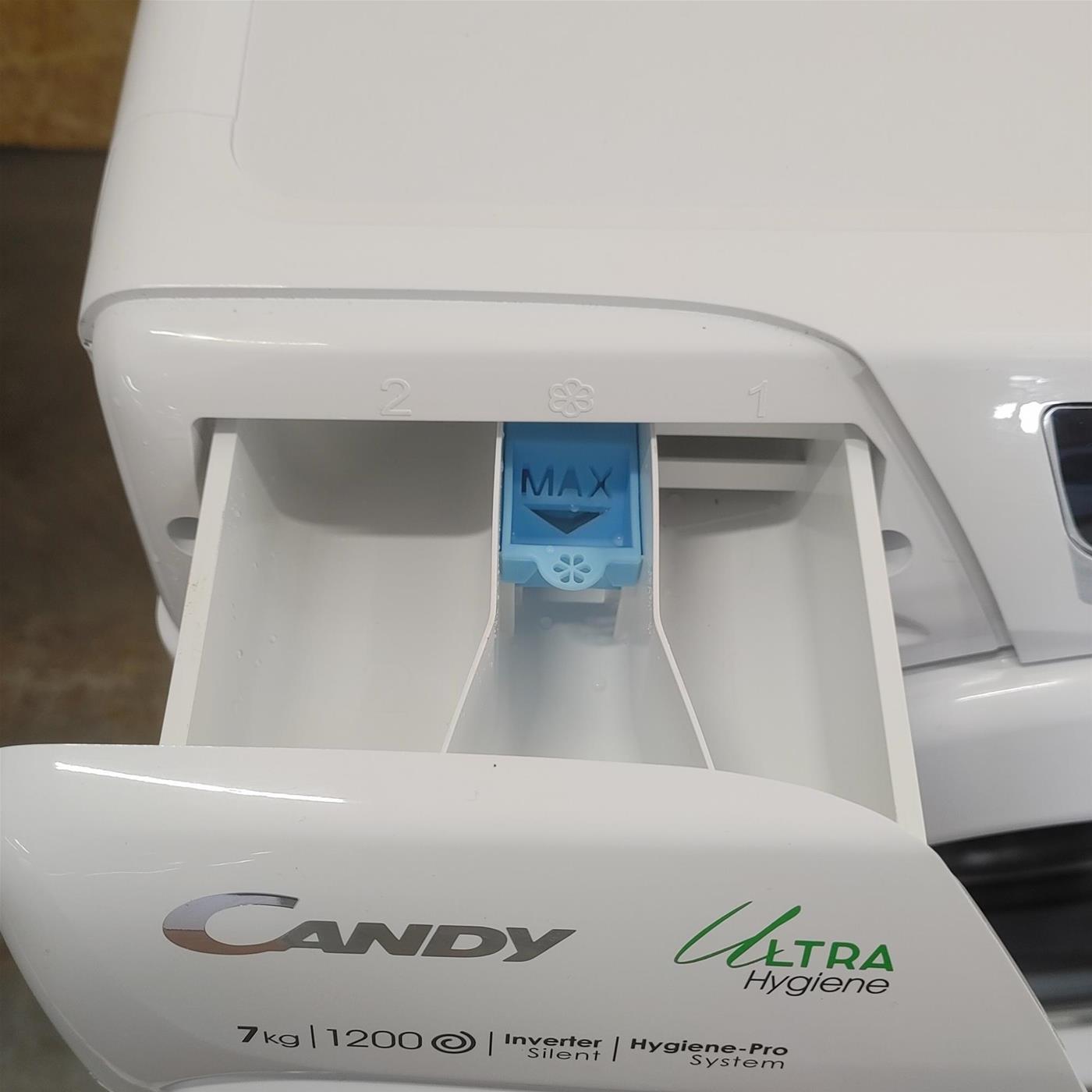 Lavatrice Candy Ultra Hygiene HE4 127TXME/1-S Carica frontale 7 kg 1200 Giri/min Bianco