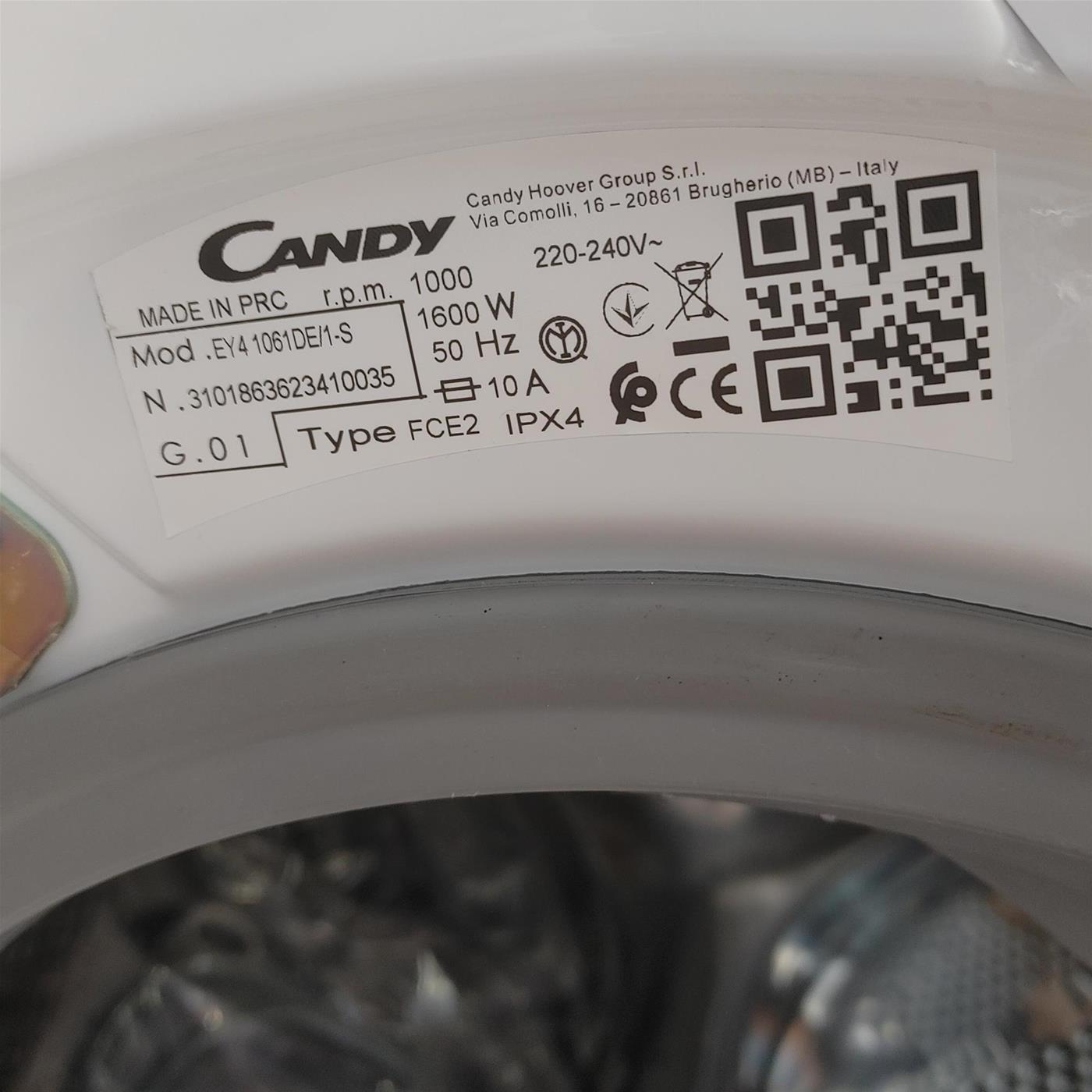 Candy Easy EY41061DE/1-S Lavatrice Carica dall'alto 6 kg 1200 Giri/min Bianco