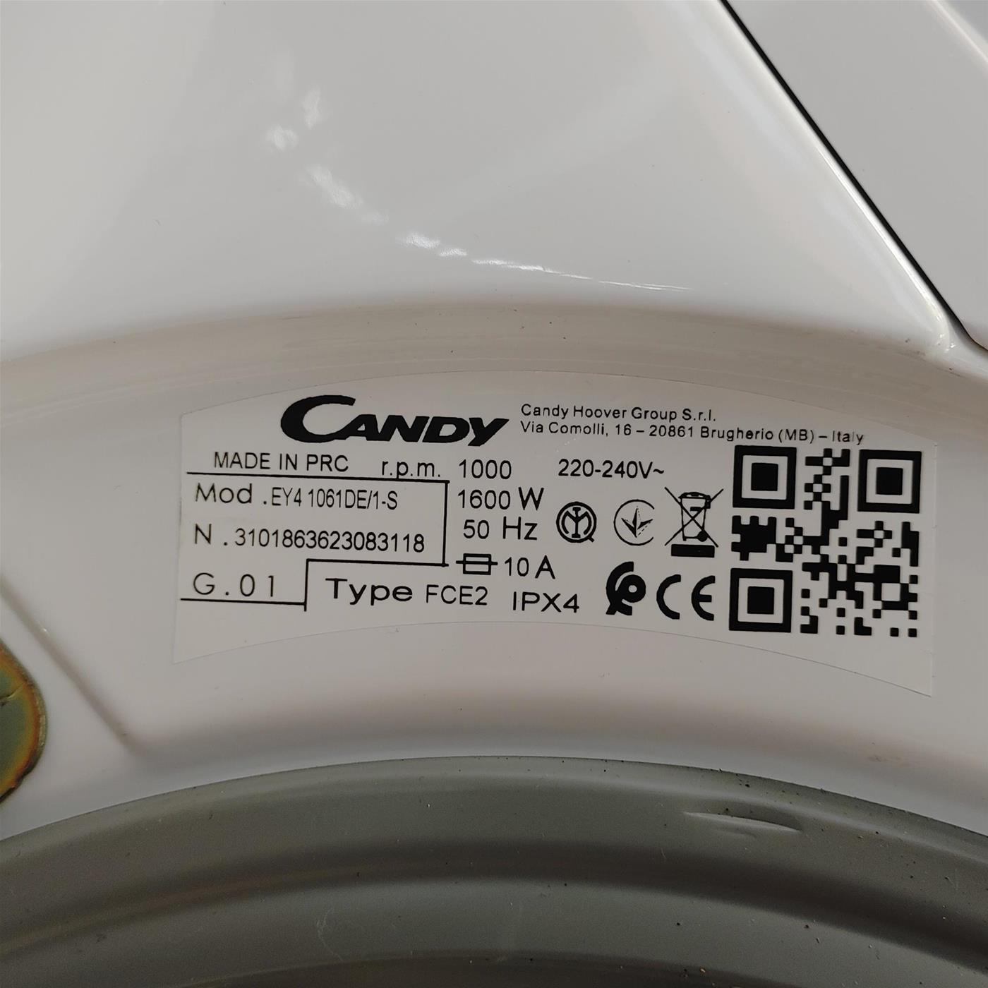 Candy EY41061DE/1-SWM Lavatrice 6 Kg