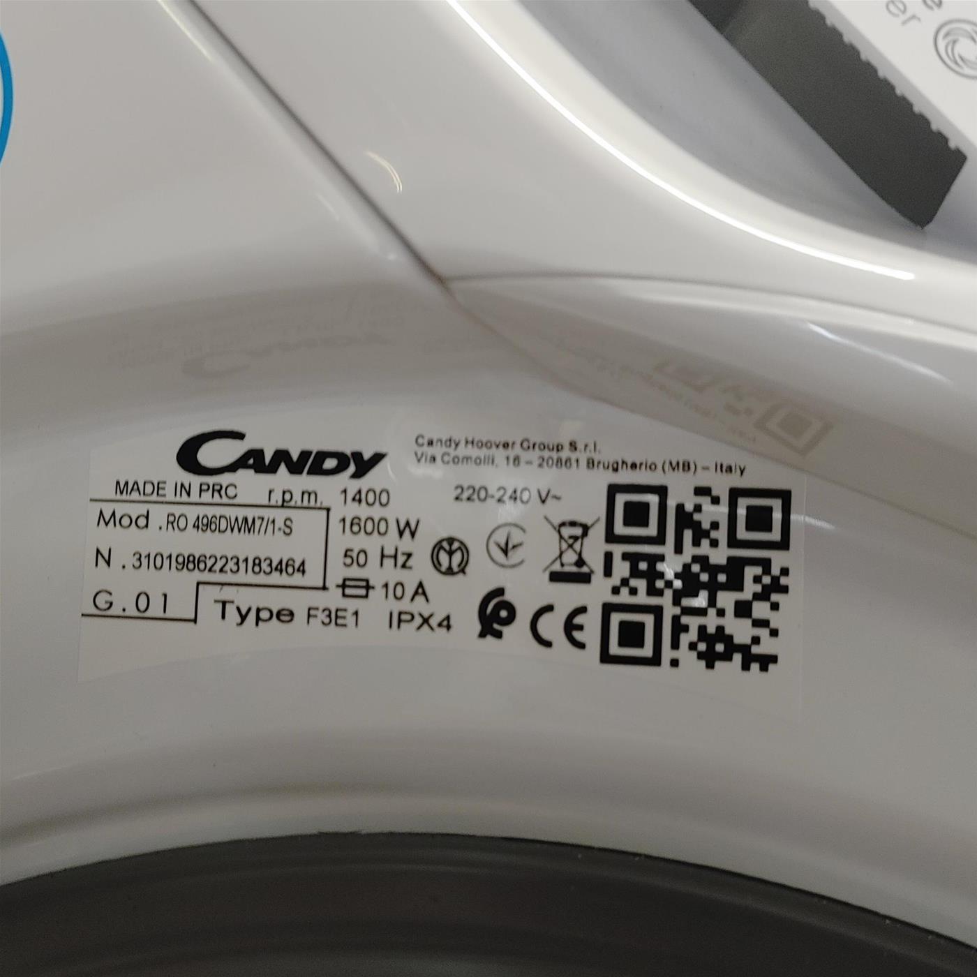 Candy RapidÓ RO41274DWMCE/1-S lavatrice Caricamento frontale 7 kg 1200 Giri/min Bianco